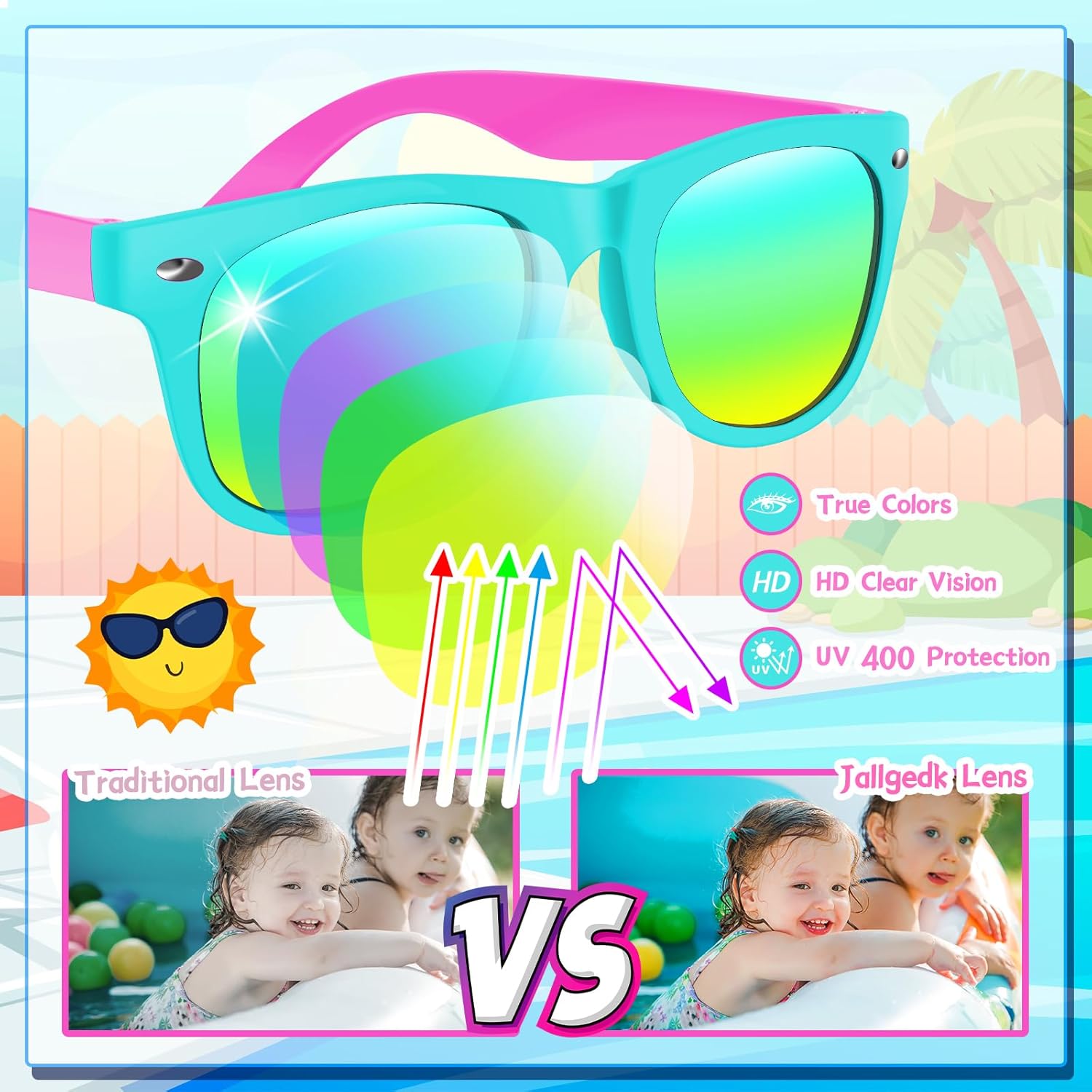 Kids Party Sunglasses 24PCS Bulk for Ages 3-8