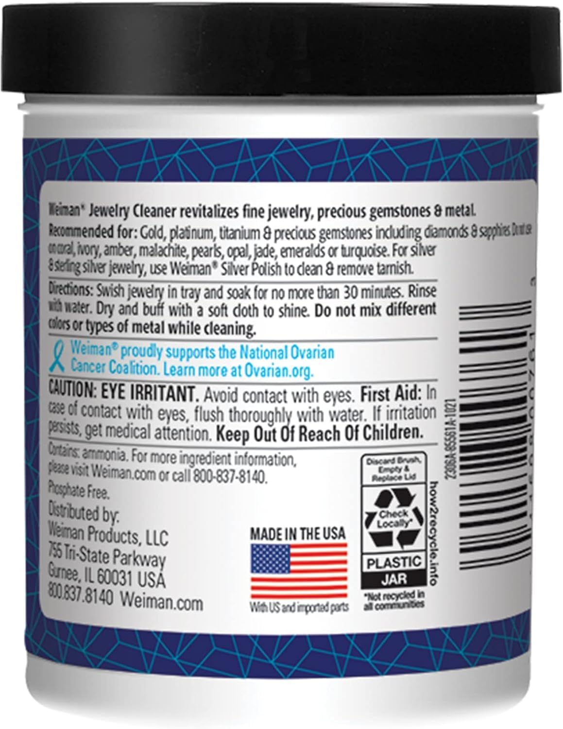 Weiman Fine Jewelry Cleaner Liquid with Brush 6 Oz 1