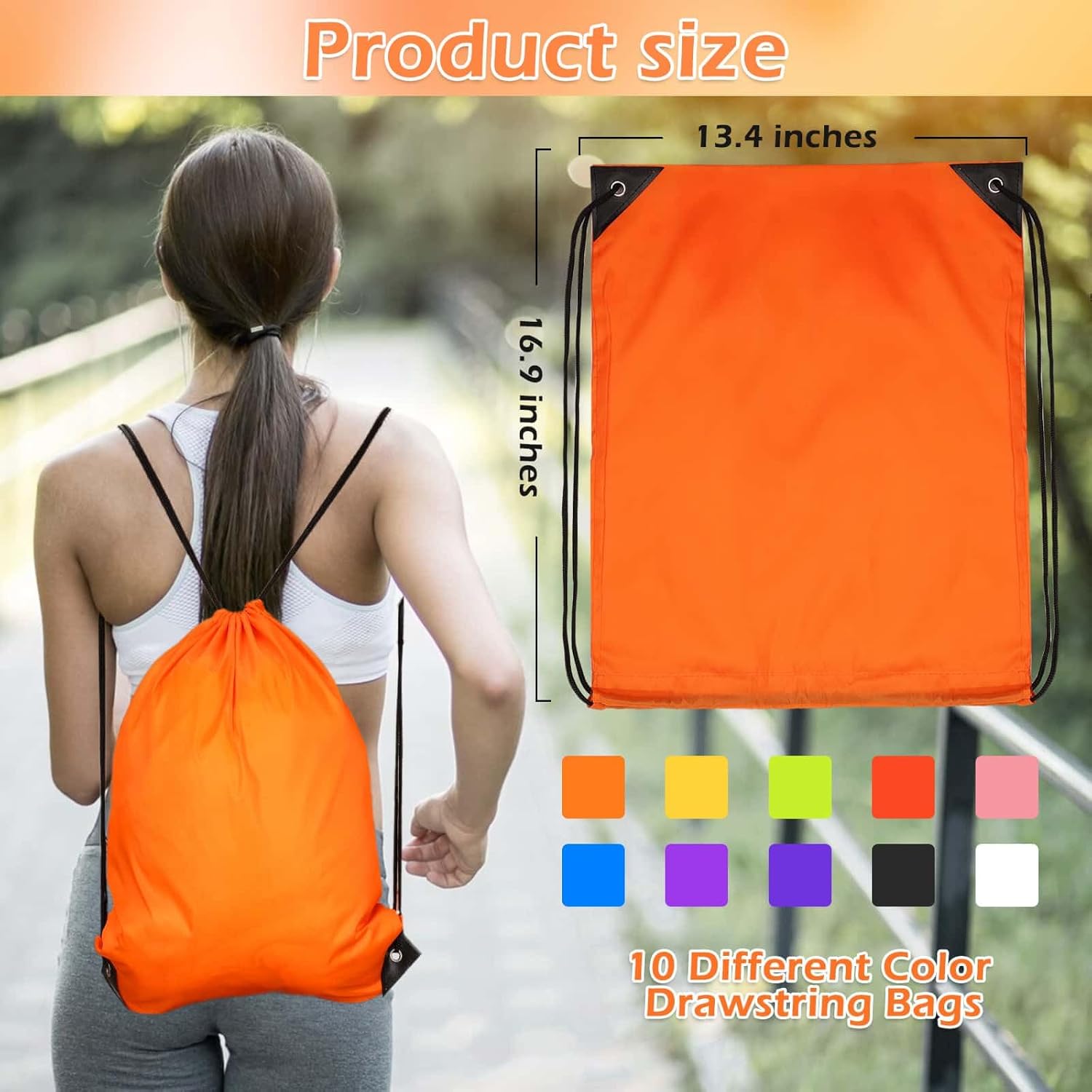 PAXCOO 30Pcs Drawstring Backpack Bulk Set