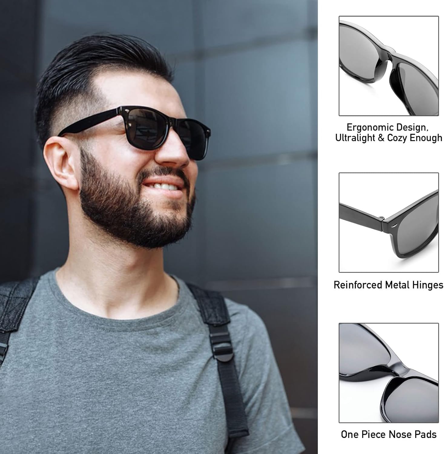 Dwenarry Retro Black Sunglasses Pack of 12 for Men Women