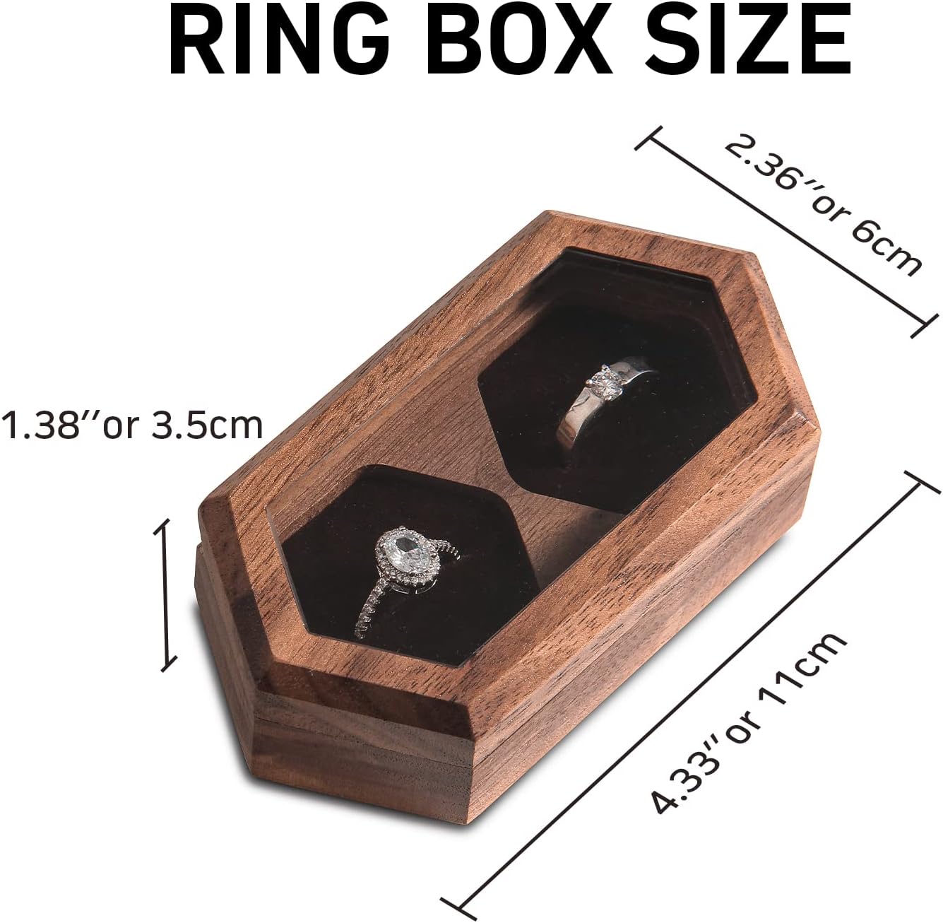 Wislist Double Ring Box for Wedding Ceremony