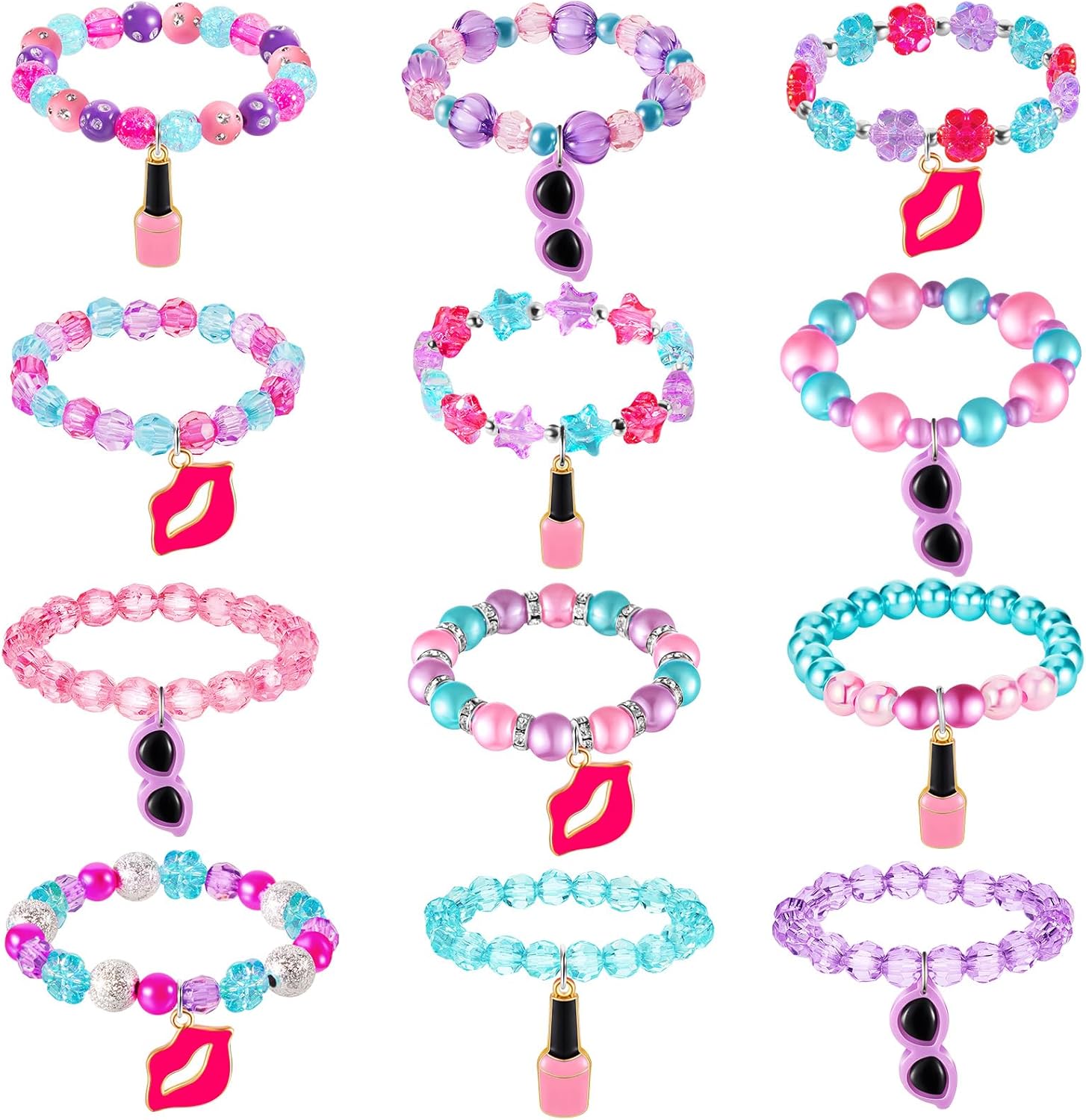 Sasylvia 12 Pcs Spa Bracelets for Spa Party Favors