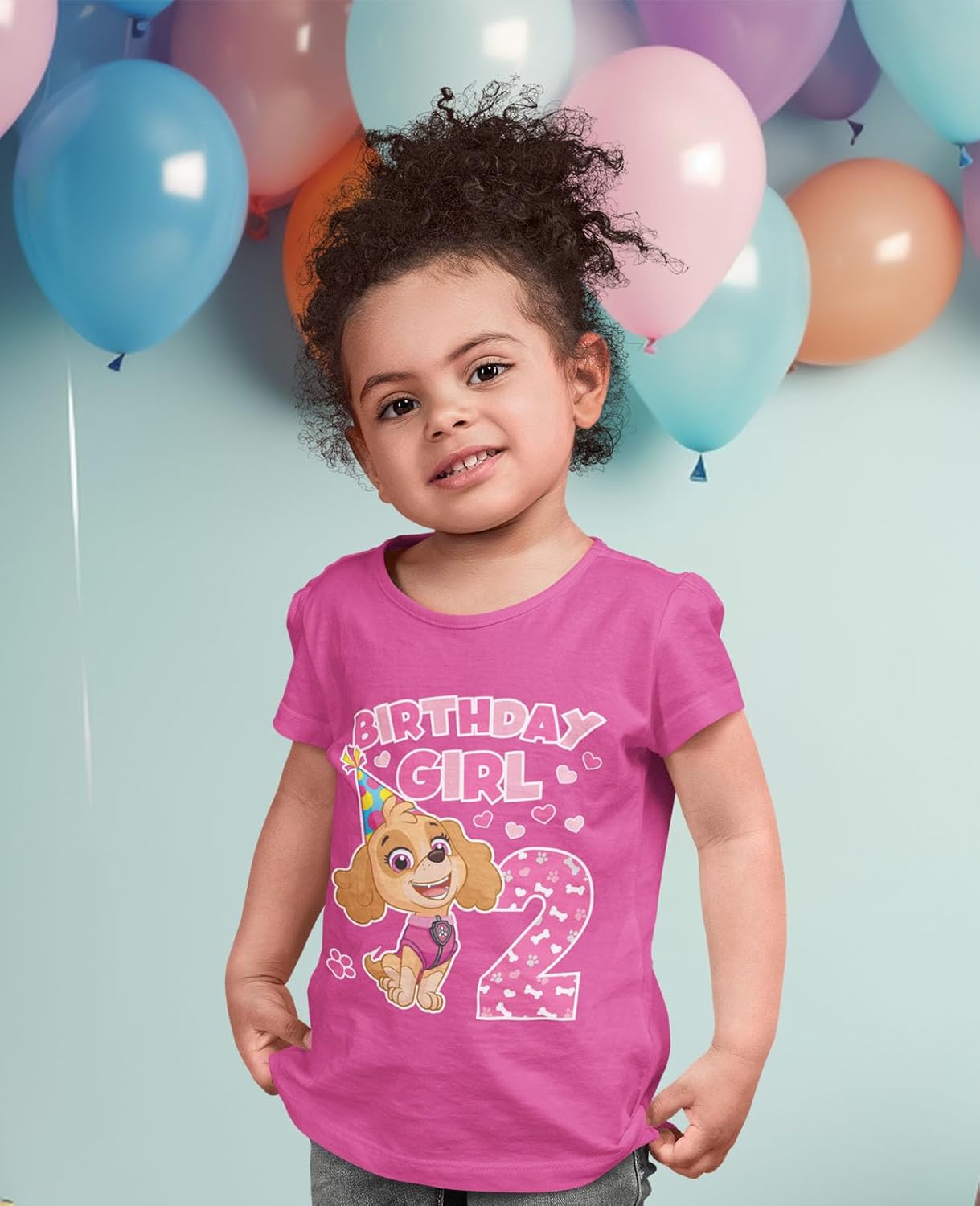 Tstars Paw Patrol Skye 2nd Birthday Tee for Girls