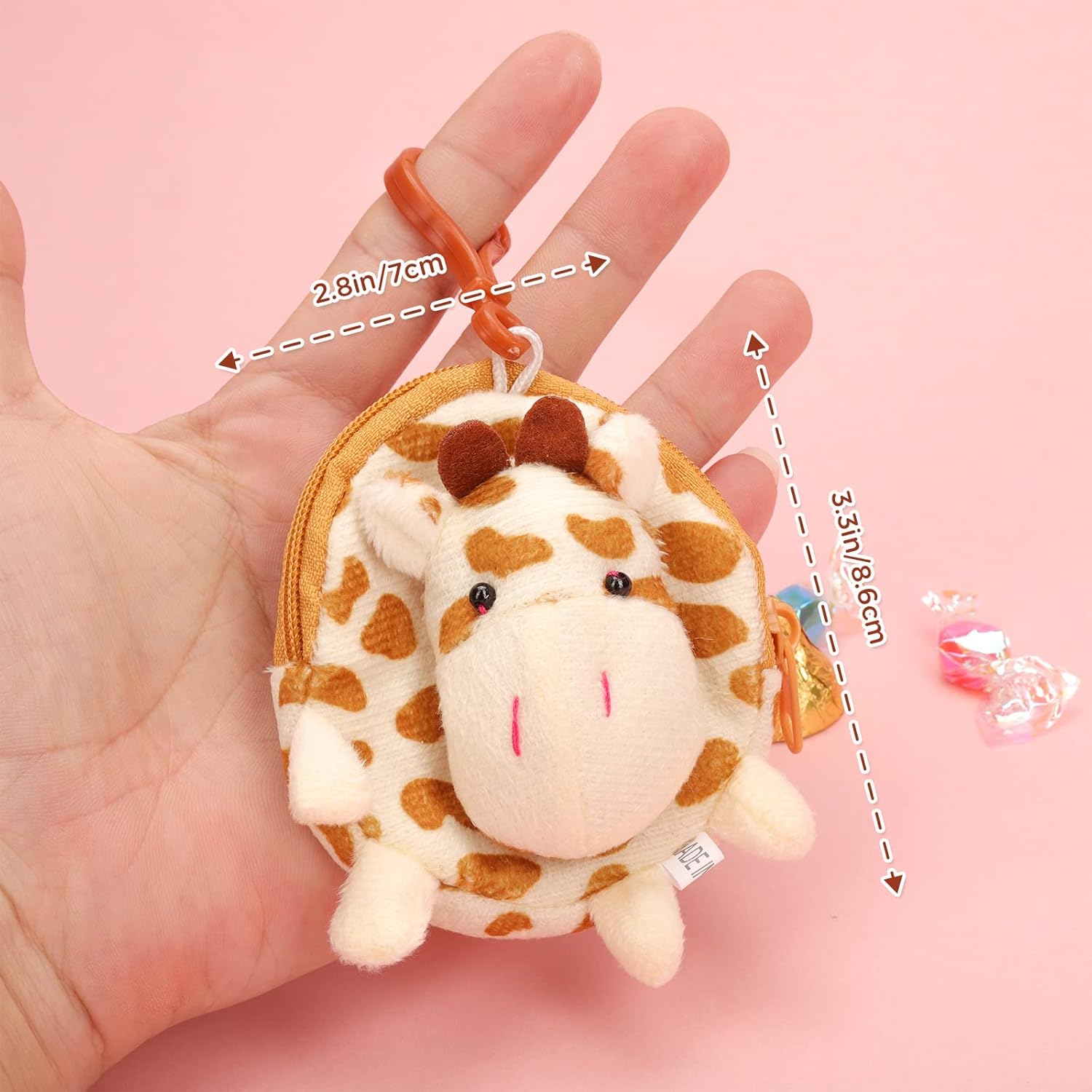 Mini Animals Stuffed Coin Bag Keychain Wallet for Kids