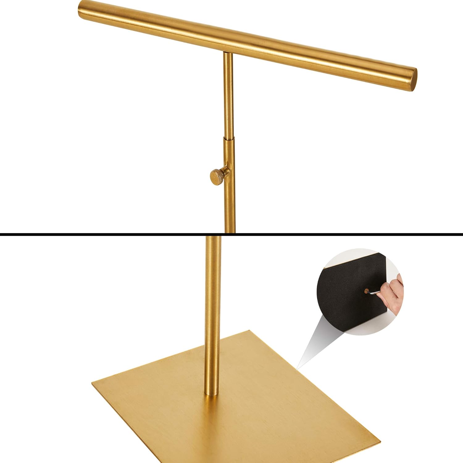 Stainless Steel Jewelry Tower Stand 2Pcs Adjustable Height for Necklaces and Bracelets