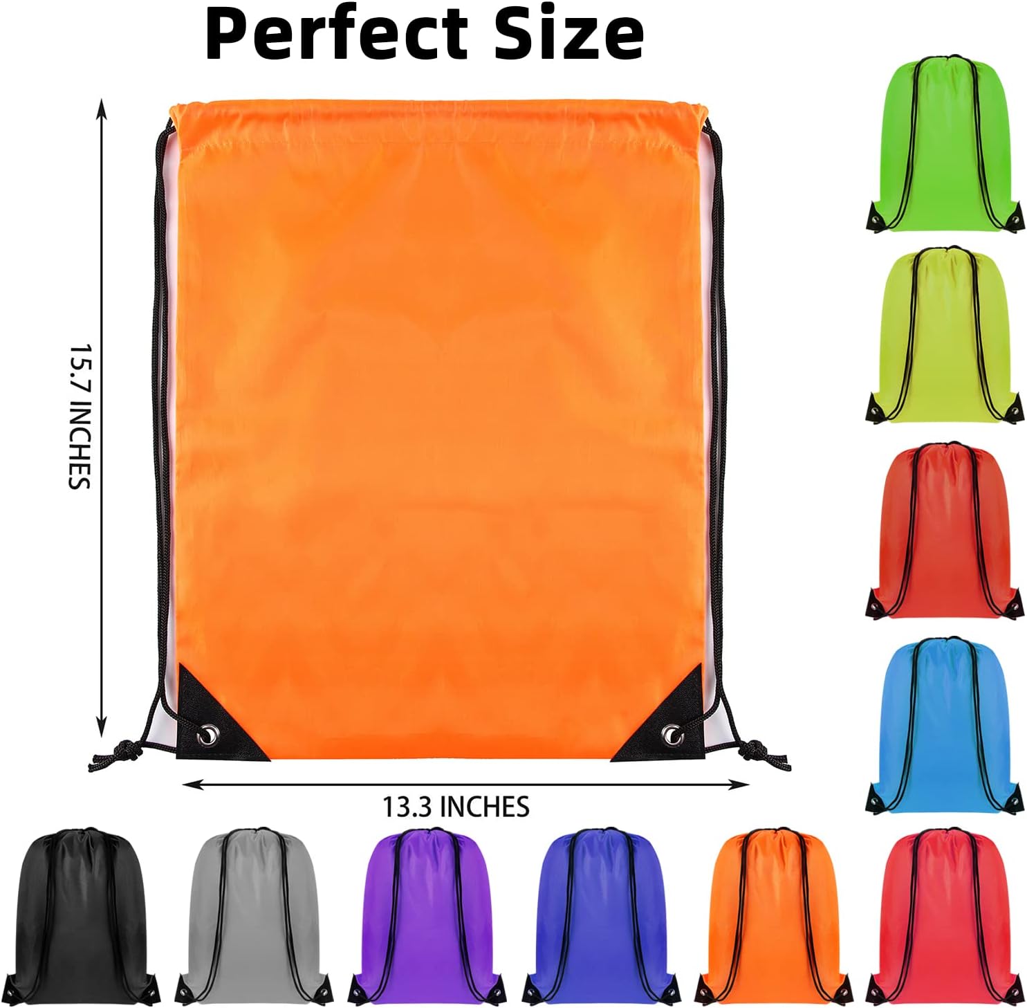 GoodtoU Drawstring Backpacks 100 Pcs 10 Colors