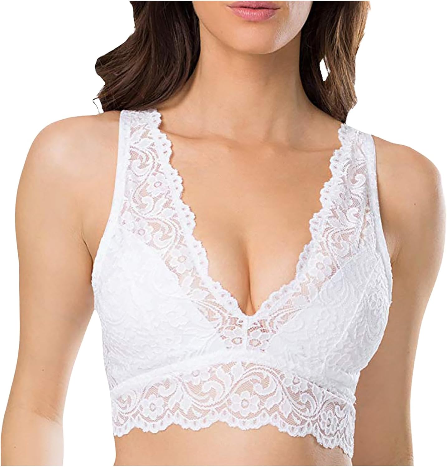 Womens High Support Sports Bra Tank Top No Underwire Padded Bralette