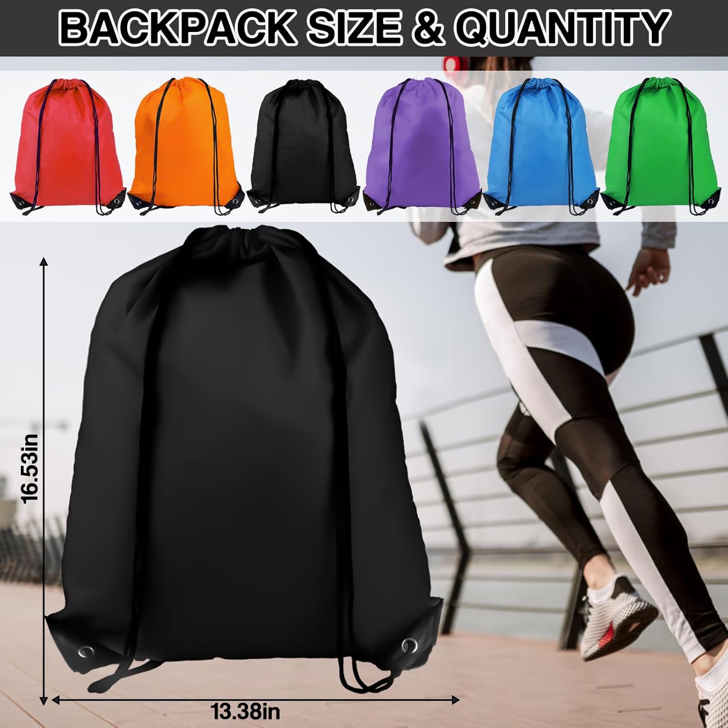 COIDEA Drawstring Backpack 6 Colors Pack