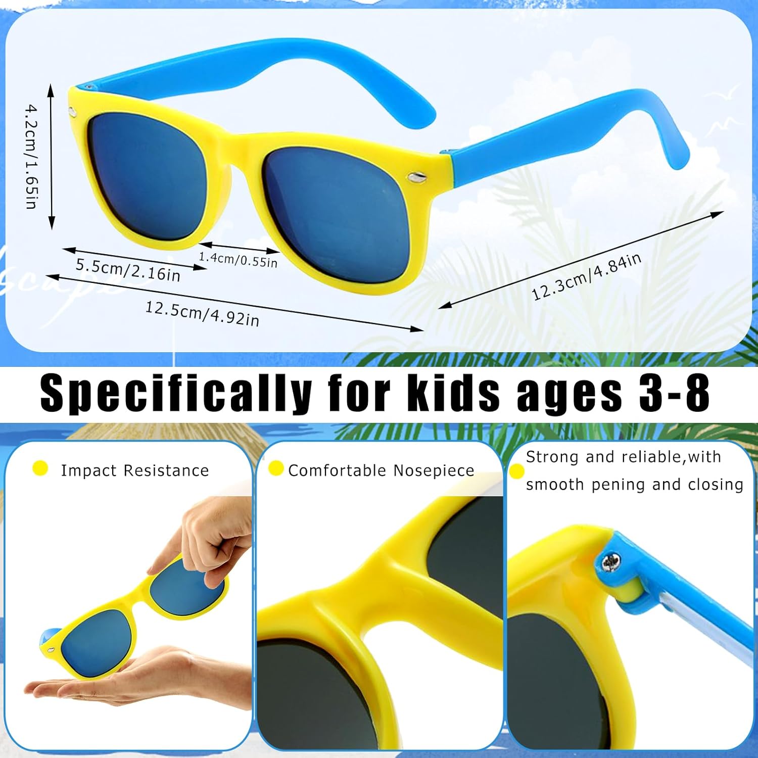 GoodUping 6 Pack Kids Sunglasses with UV Protection