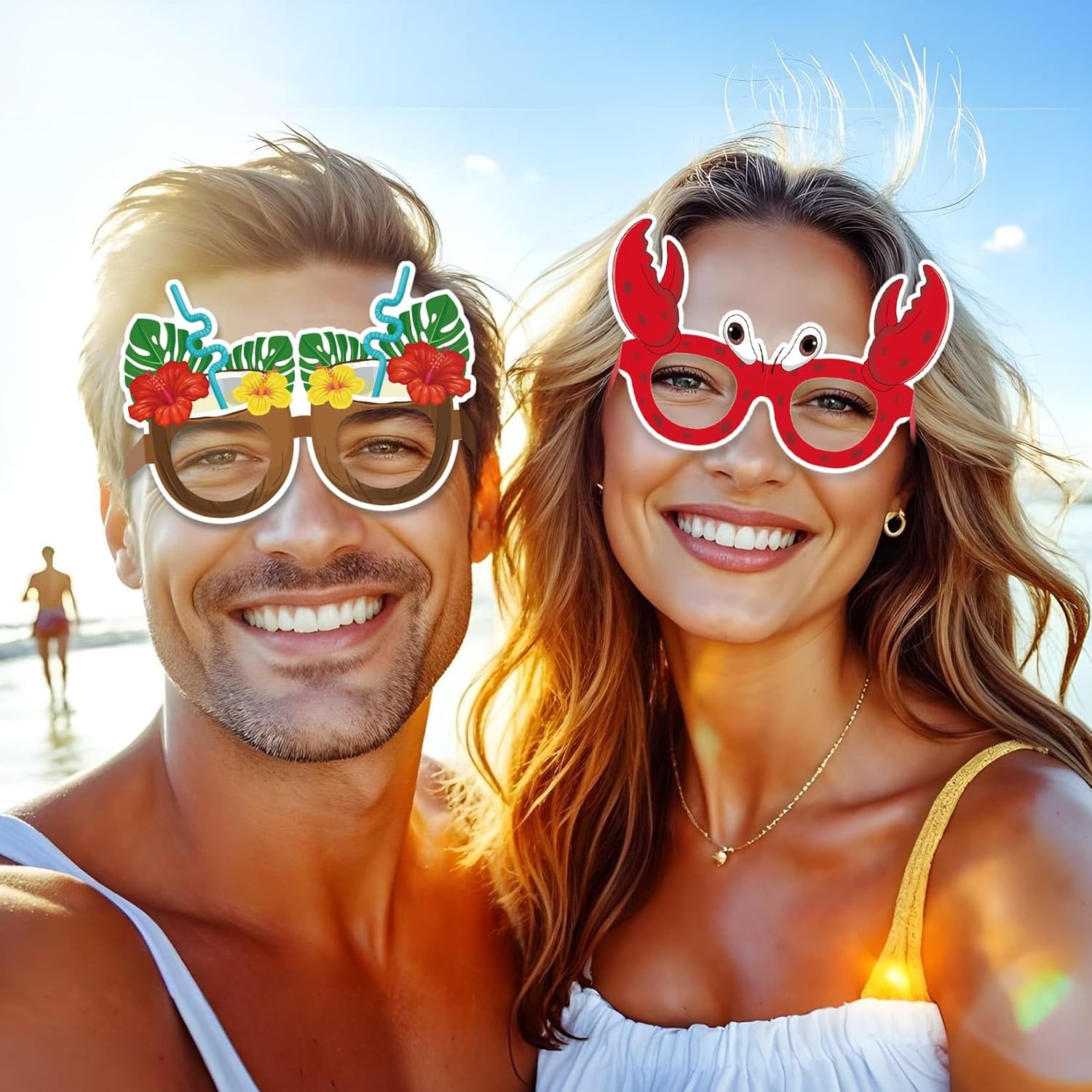 12 Pack Luau Party Sunglasses Hawaiian Style