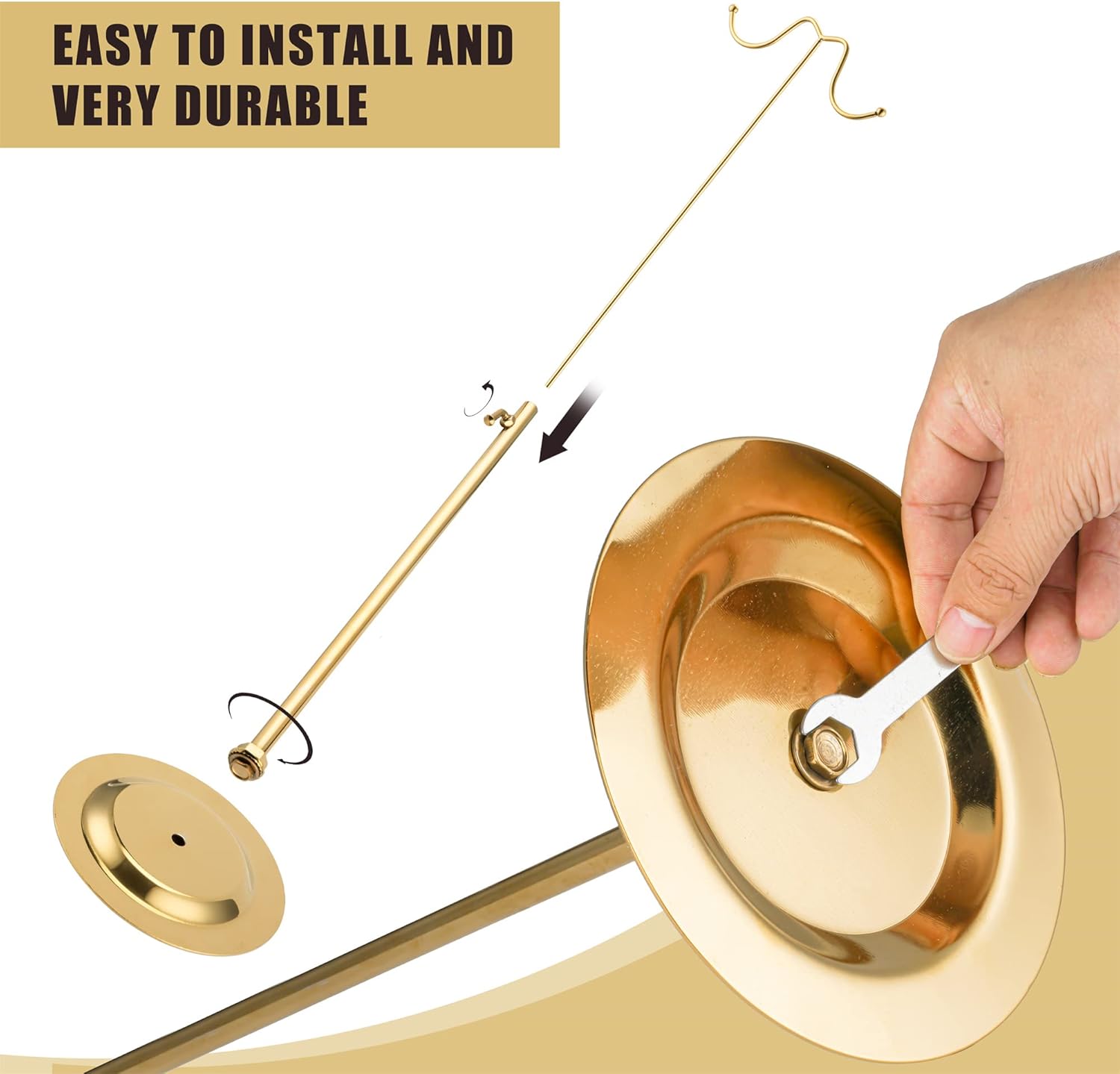 Double Hook Purse Stand Set of Two Gold