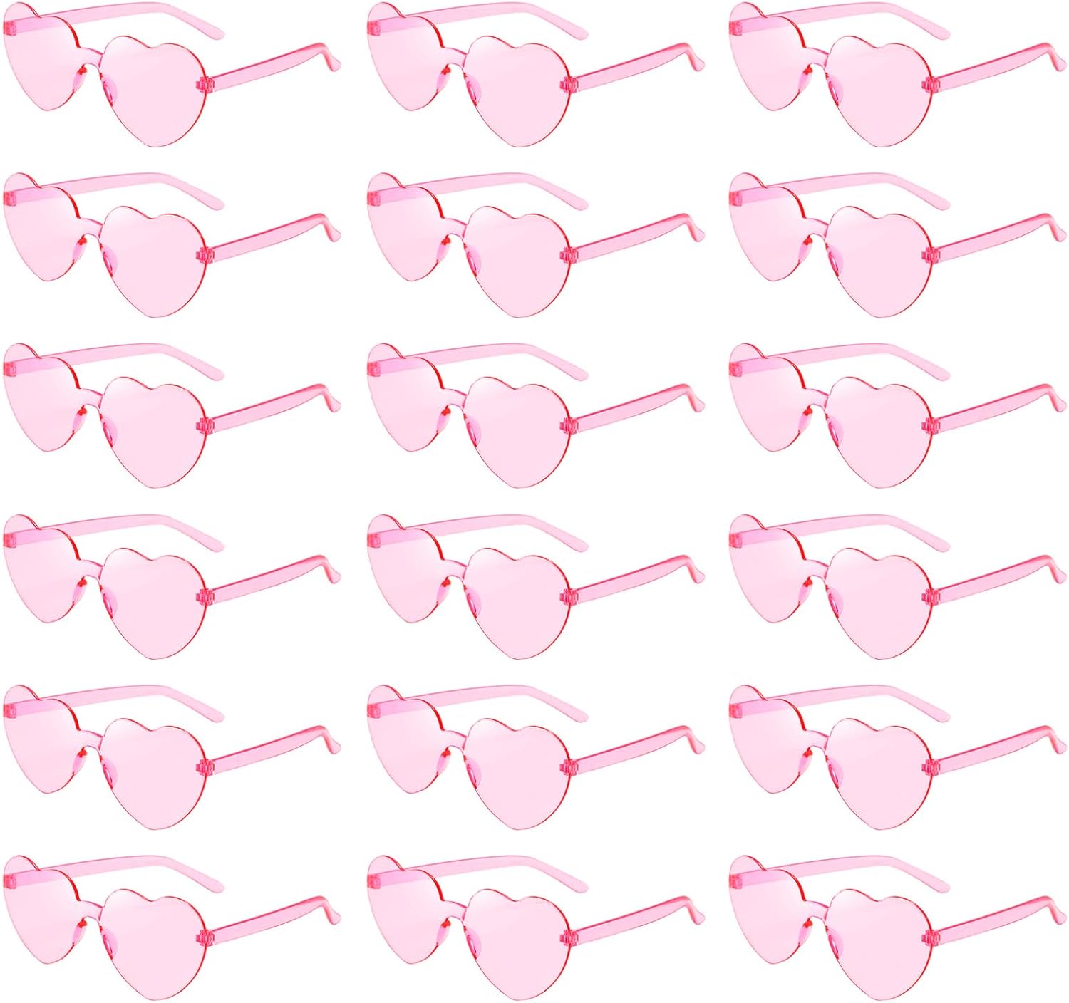 SUNOVELTIES 18 Heart Shape Rimless Kids Sunglasses