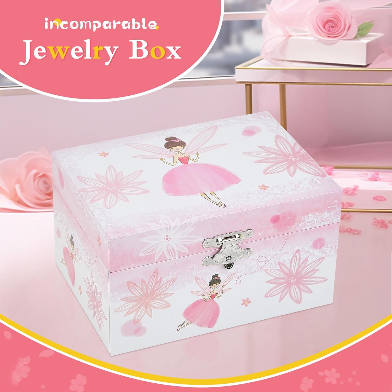 Girls Music Jewelry Box with Spinning Doll