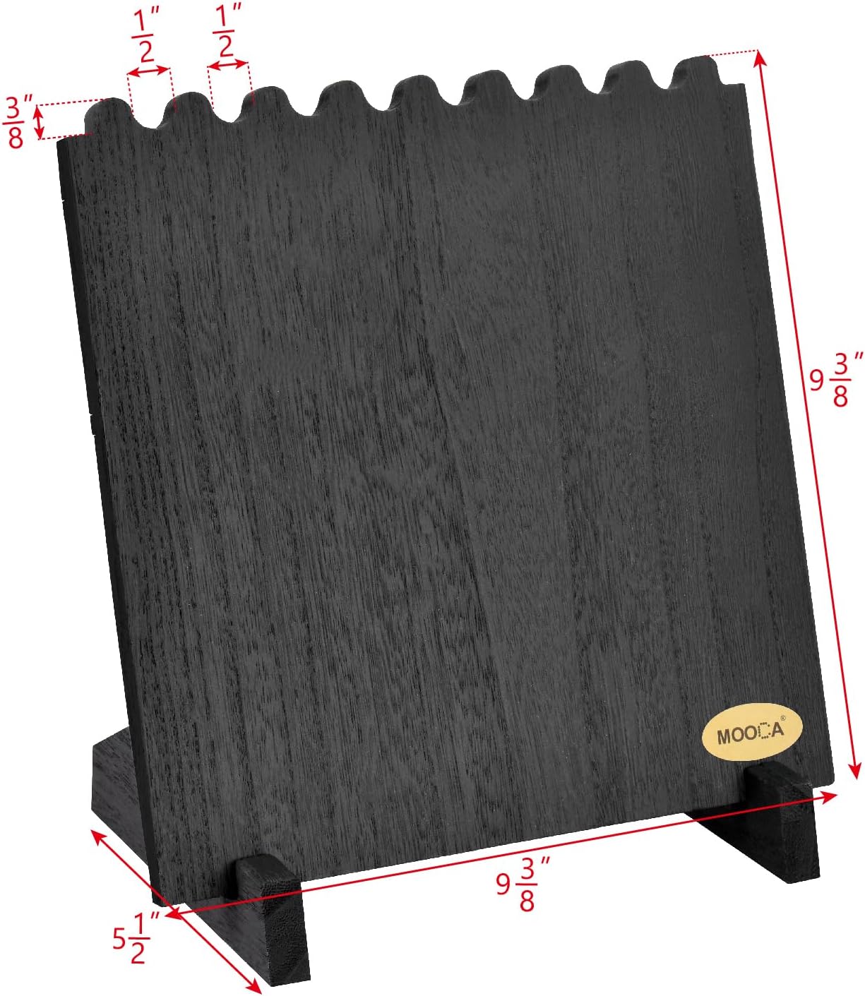 MOOCA Wooden Necklace Display Stand for 8 Pieces Black