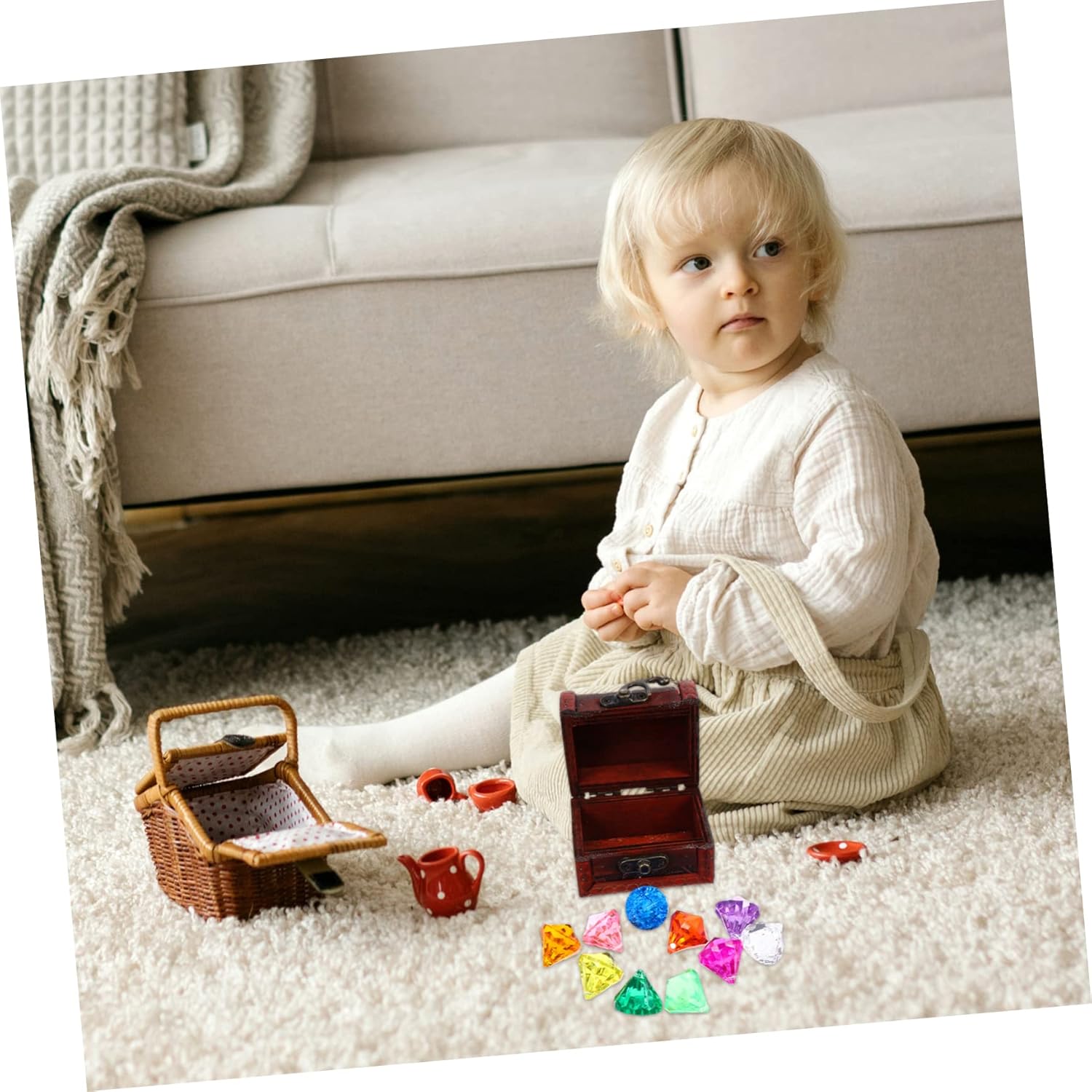 Jewel Treasure Box Acrylic Gems Toy Set