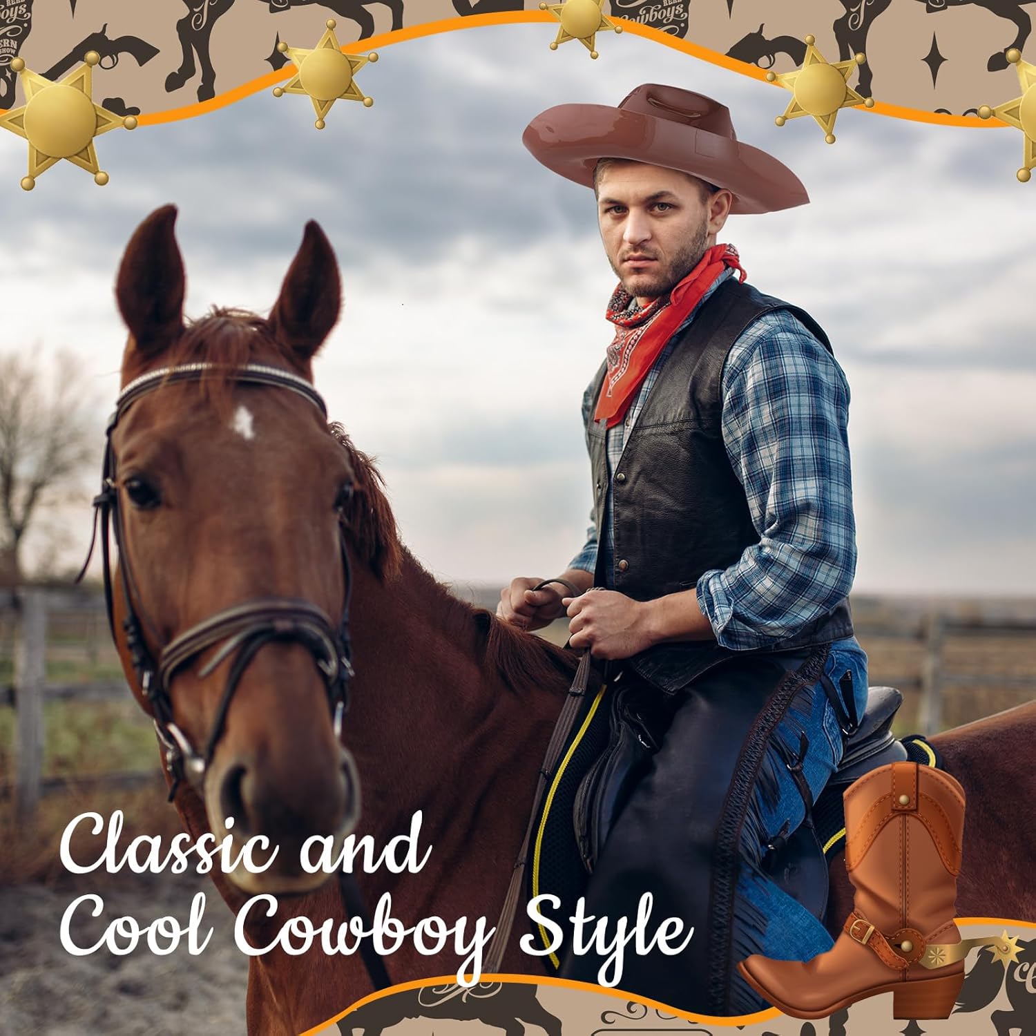 Xtinmee 12 Pack Cowboy Hats for Adults
