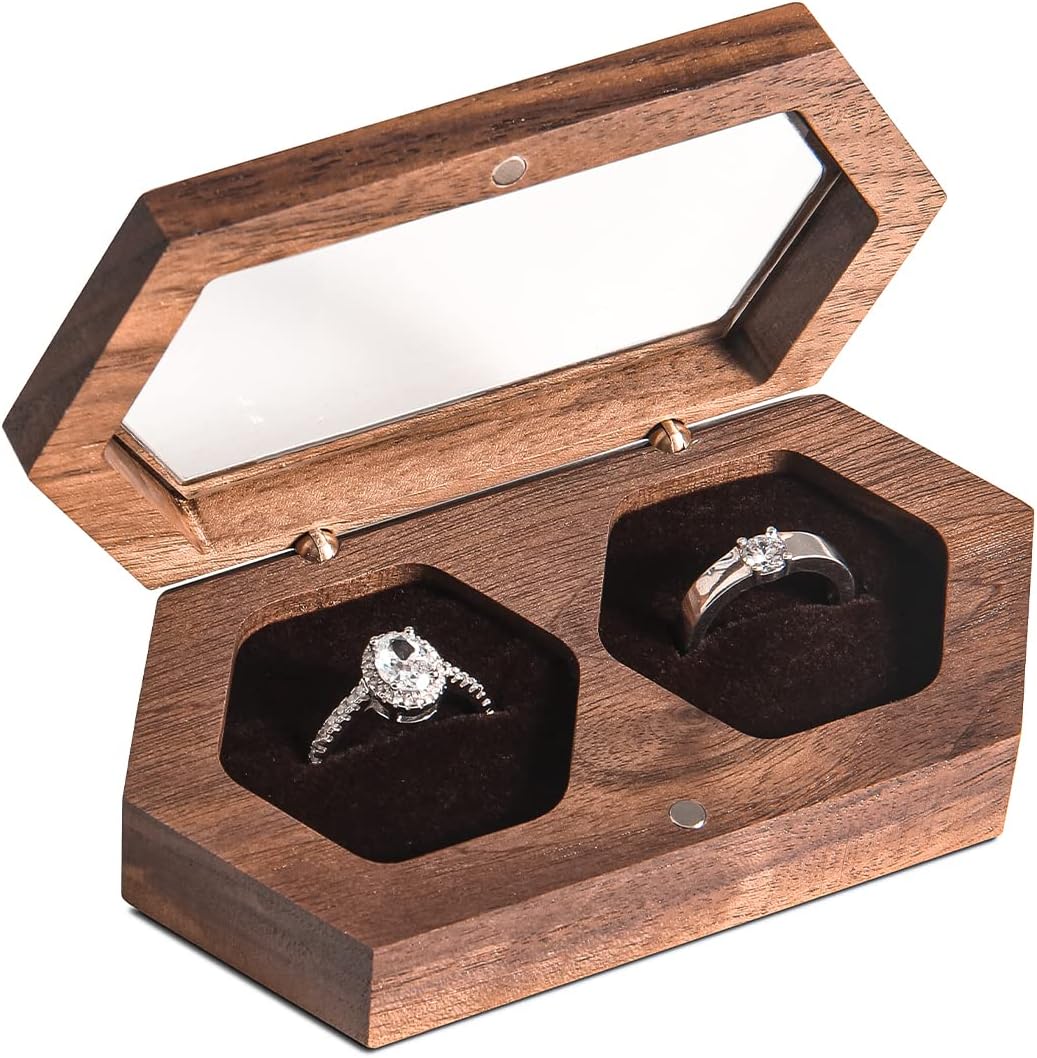 Wislist Double Ring Box for Wedding Ceremony