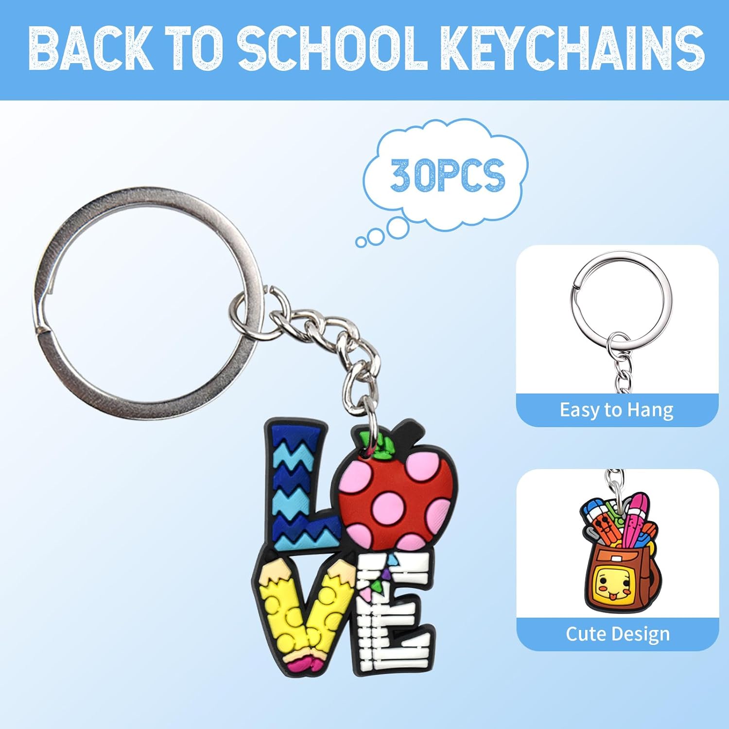 Ibuclein Keychains Bulk DIY Cute Backpack Charms for Girls