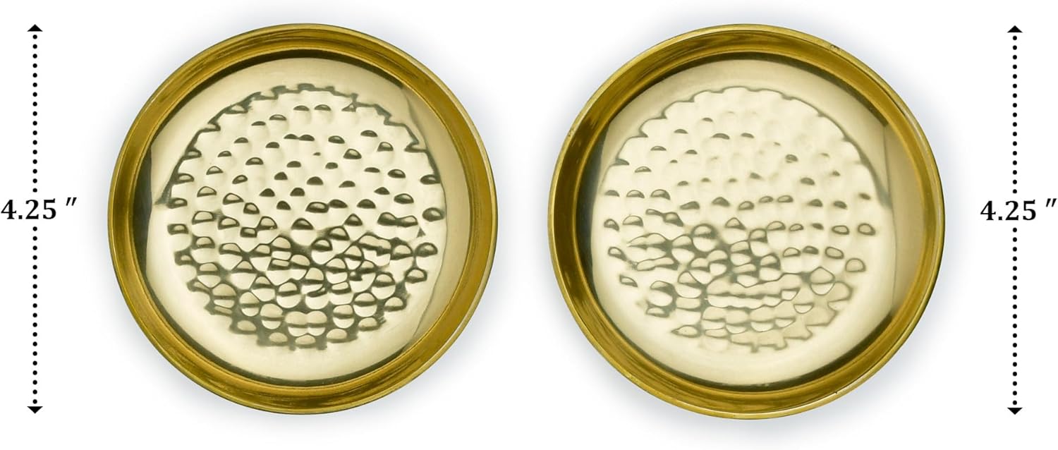 Sharaar Hammered Gold Trinket Tray 2 Pack 425 Inch