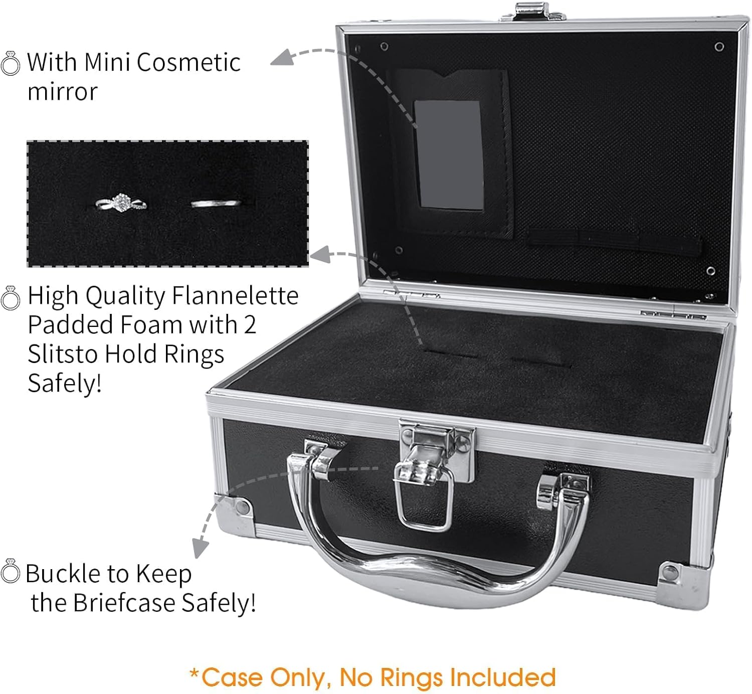 Ring Bearer Briefcase - Wedding Jewelry Security Case for Kids