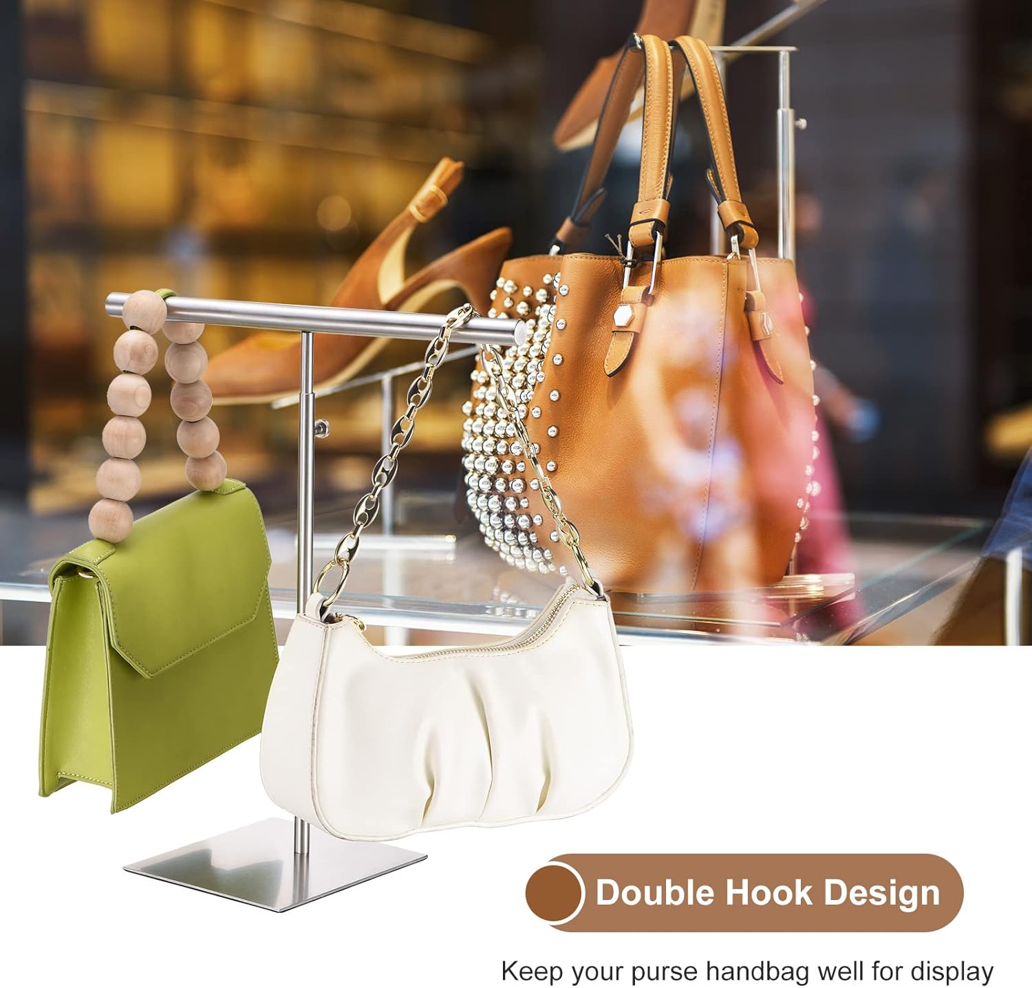 Uxcell Necklace Display Stand 2 Pack Adjustable Jewelry Rack