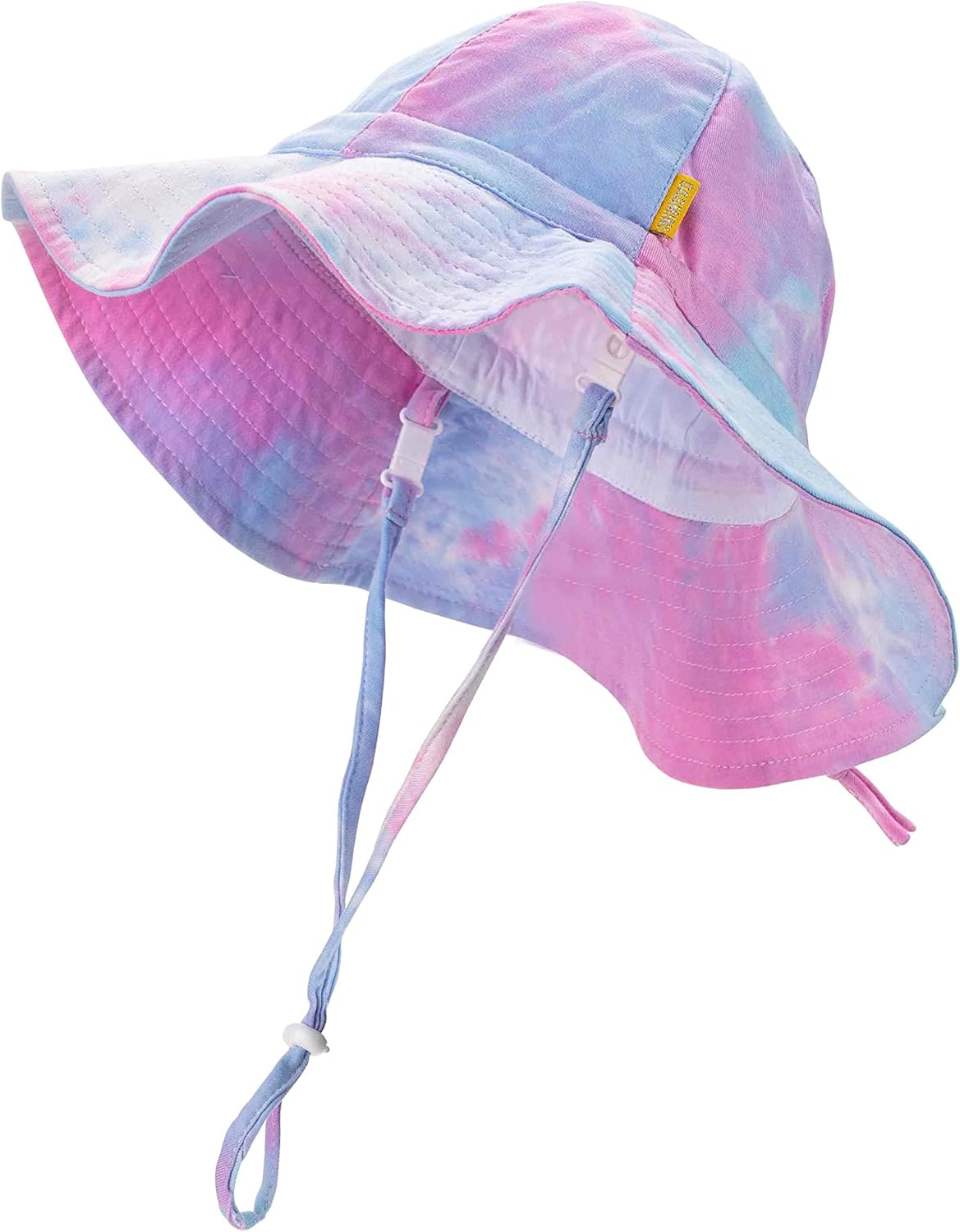 Baby Girls Sun Hat with Cute Flower Tie Dye Design