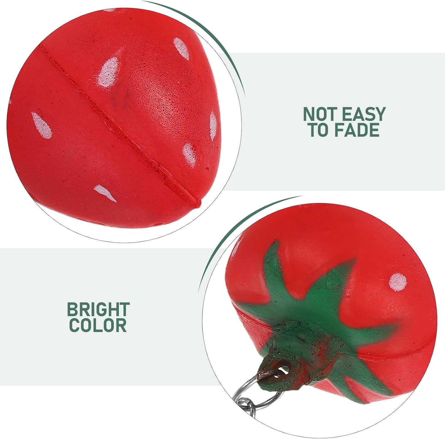 LOGOFUN 24PCS Realistic Watermelon Strawberry Keychain Set