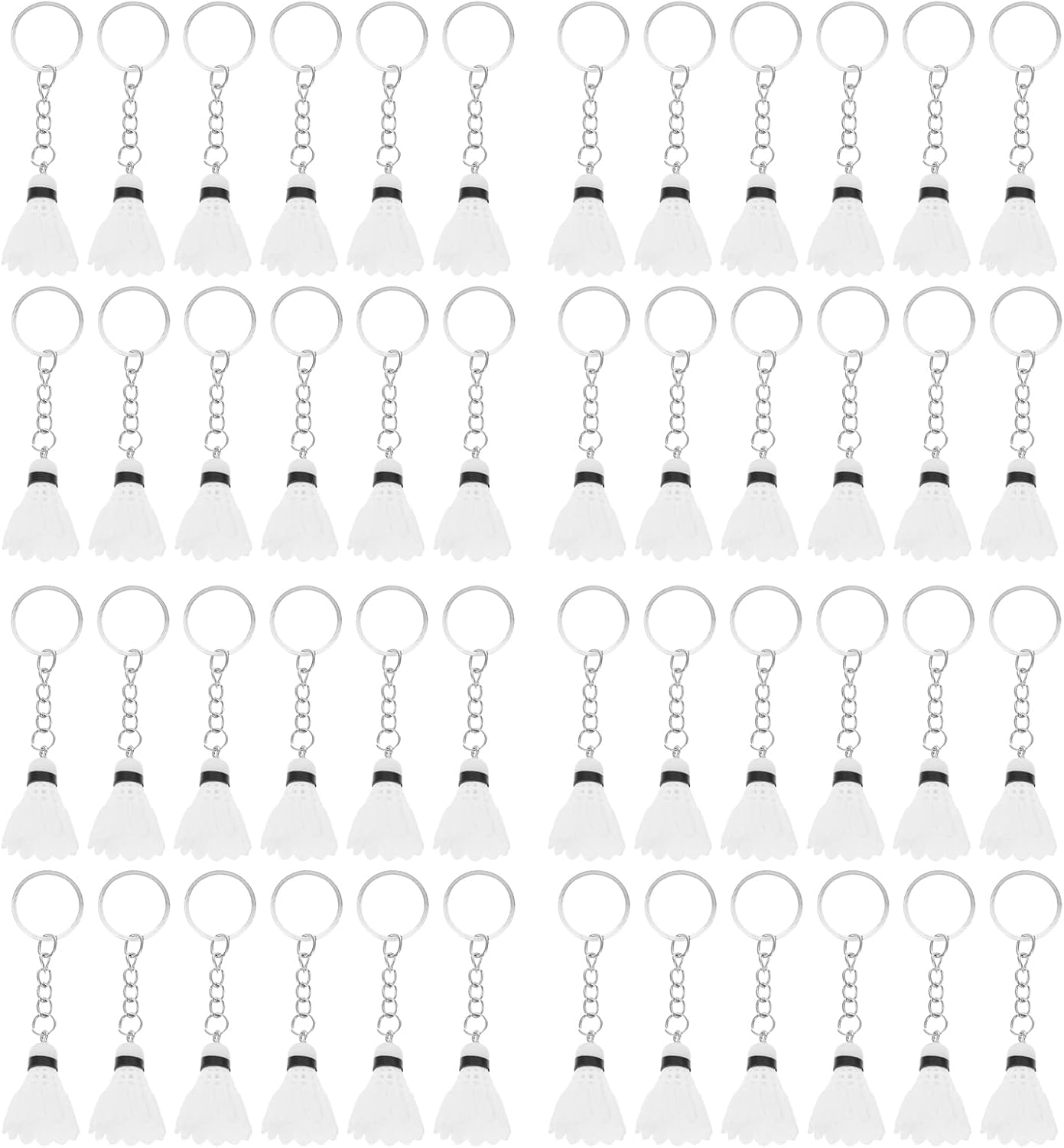 LUOZZY 48 Pcs Mini Badminton Keychain