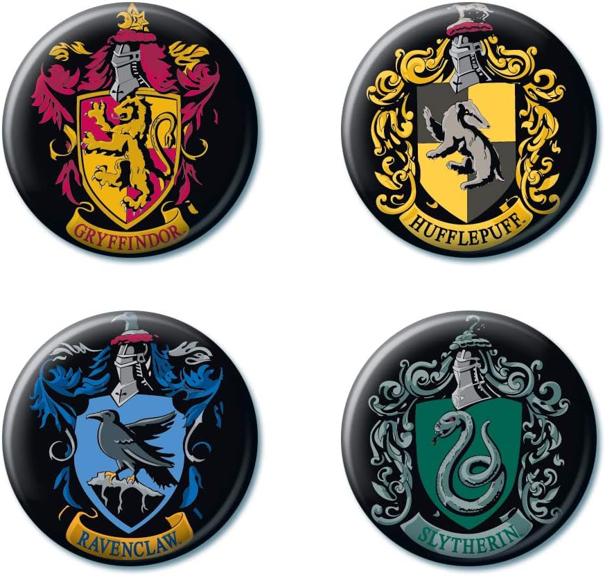 Ata-Boy Hogwarts House Crest Buttons Set of 4 125 Inch Collectibles