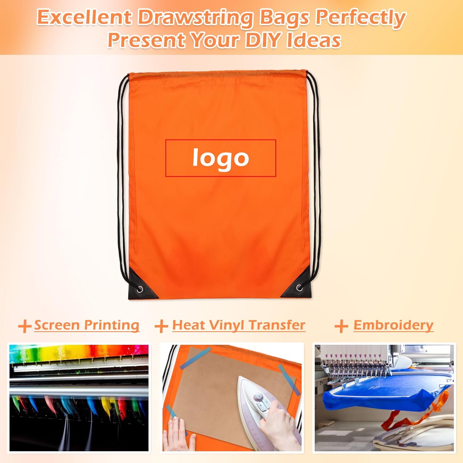 PAXCOO 30Pcs Drawstring Backpack Bulk Set