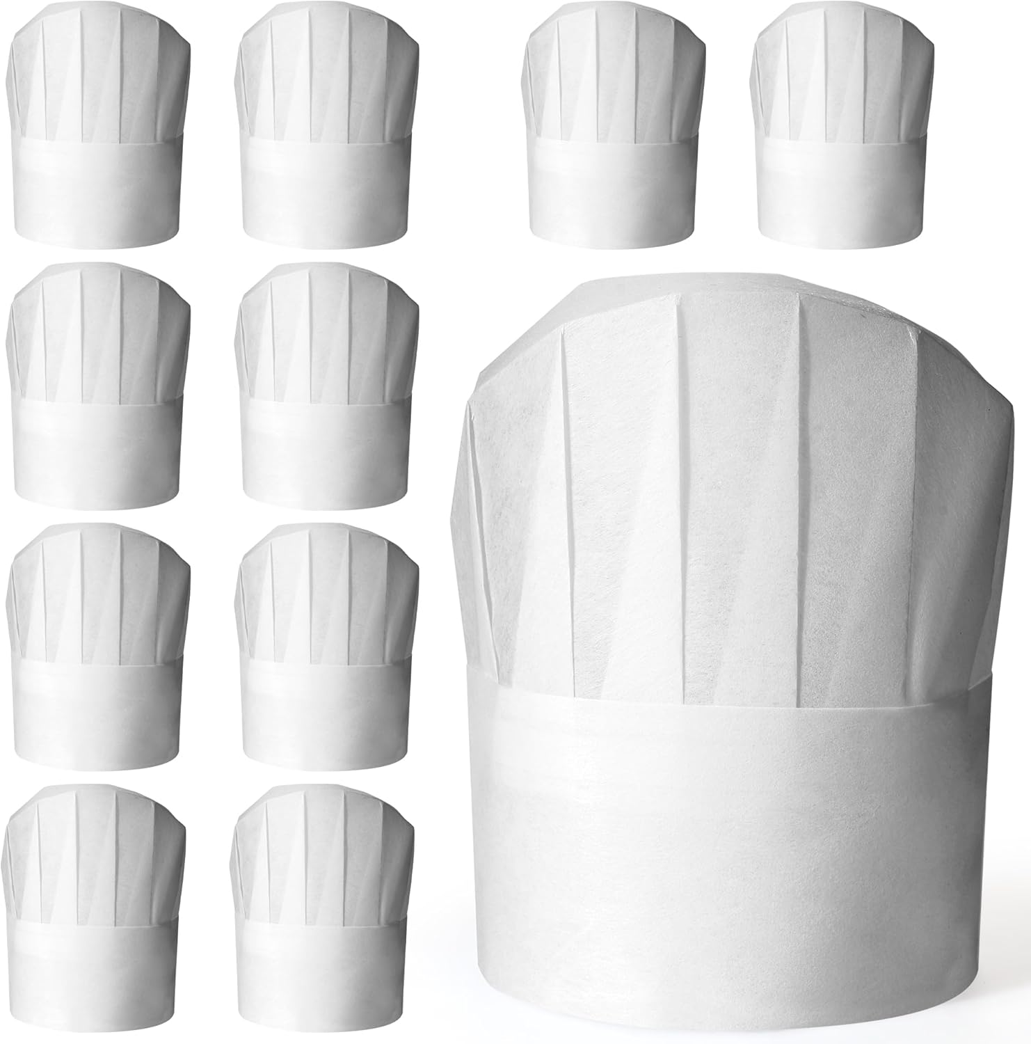 ESHATO 20 Pack Kids Chef Hats for Cooking Parties