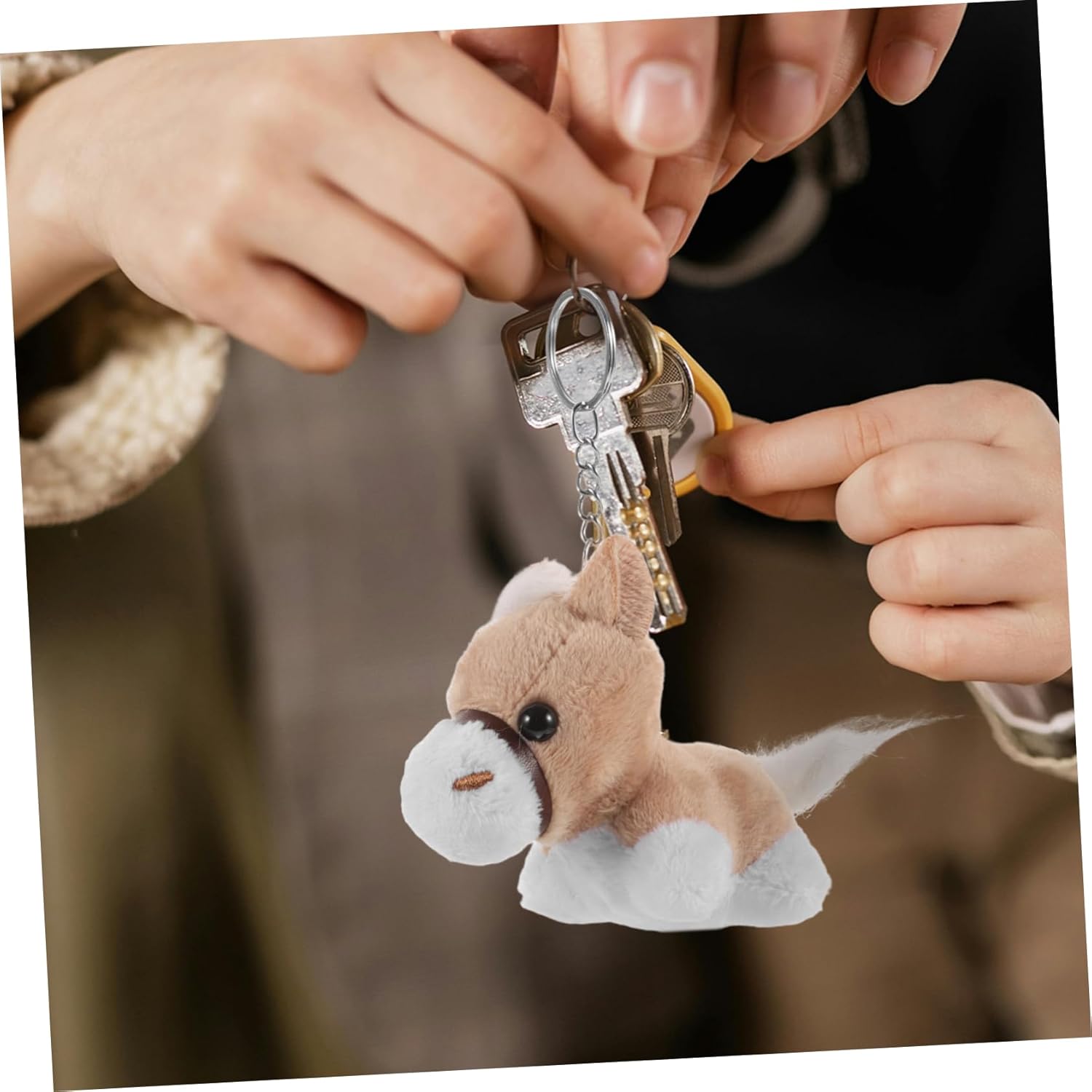 BESPORTBLE 12pcs Adorable Horse Plush Keychain Pendants