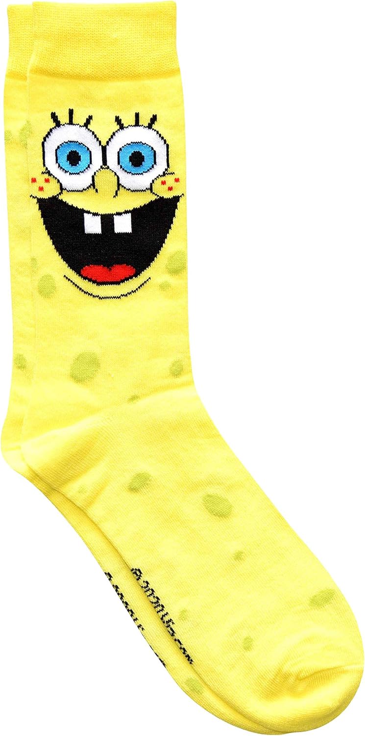 Hyp Spongebob Squarepants and Patrick Mens Crew Socks 2 Pair Pack