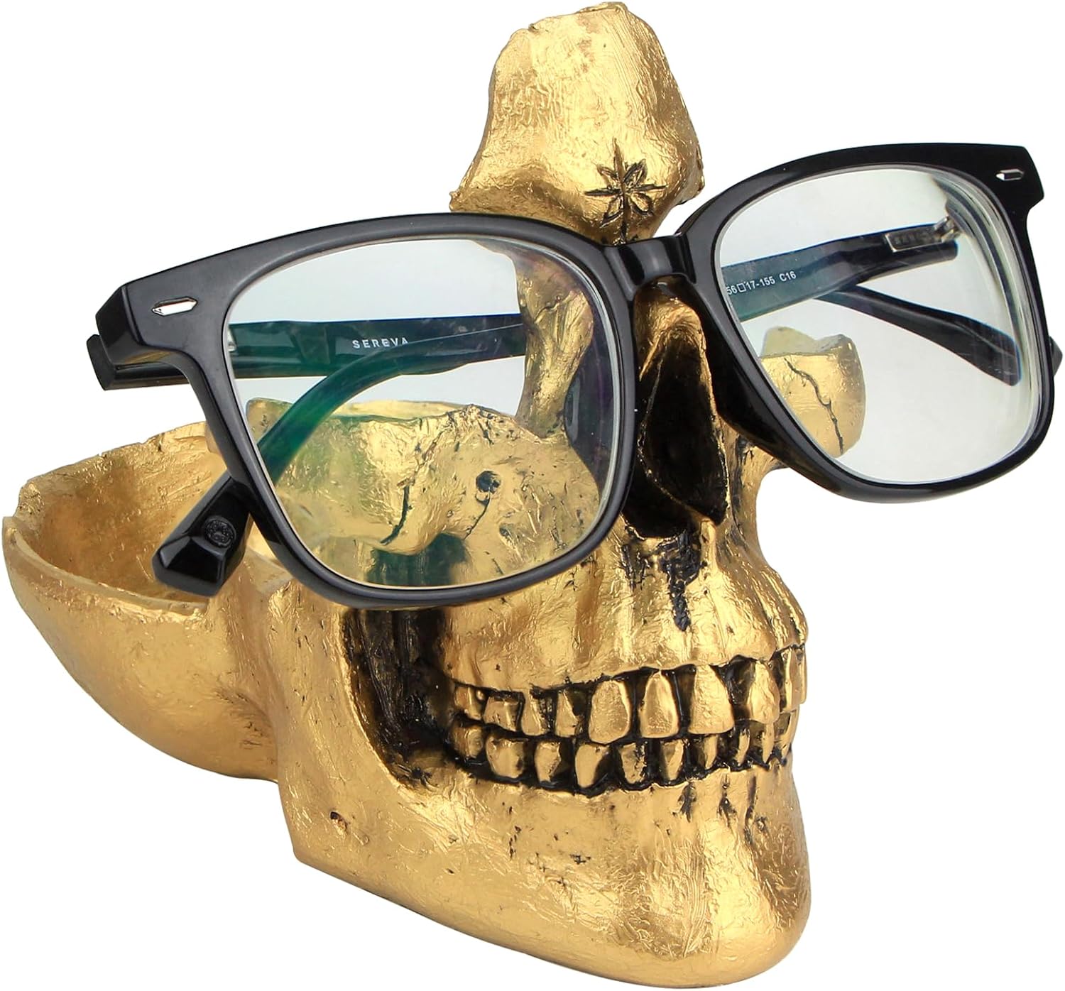 Mrlikale Skull Eyeglass Stand Holder Gold