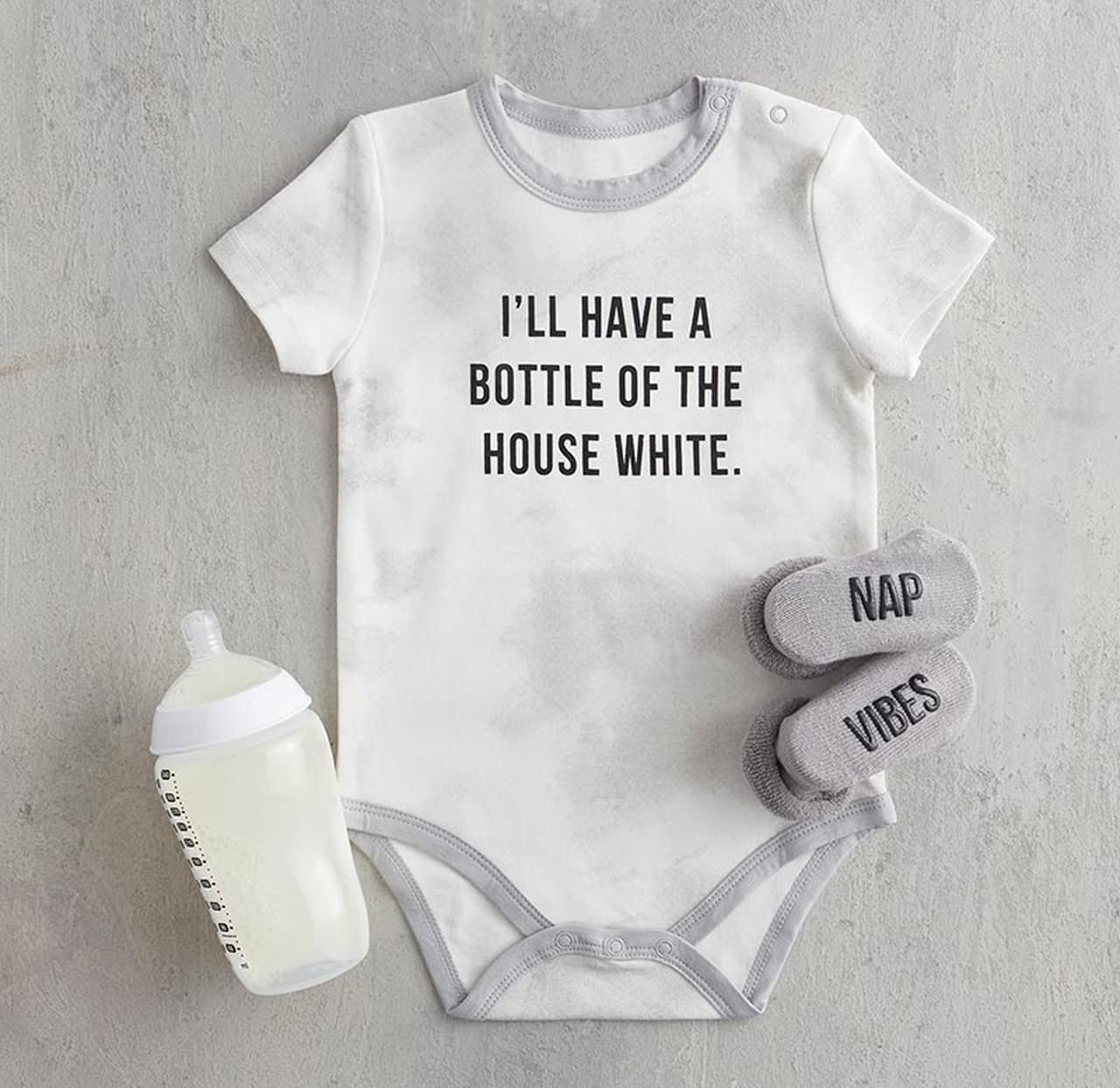 Stephan Baby Snap Suit - 6-12 Months House White