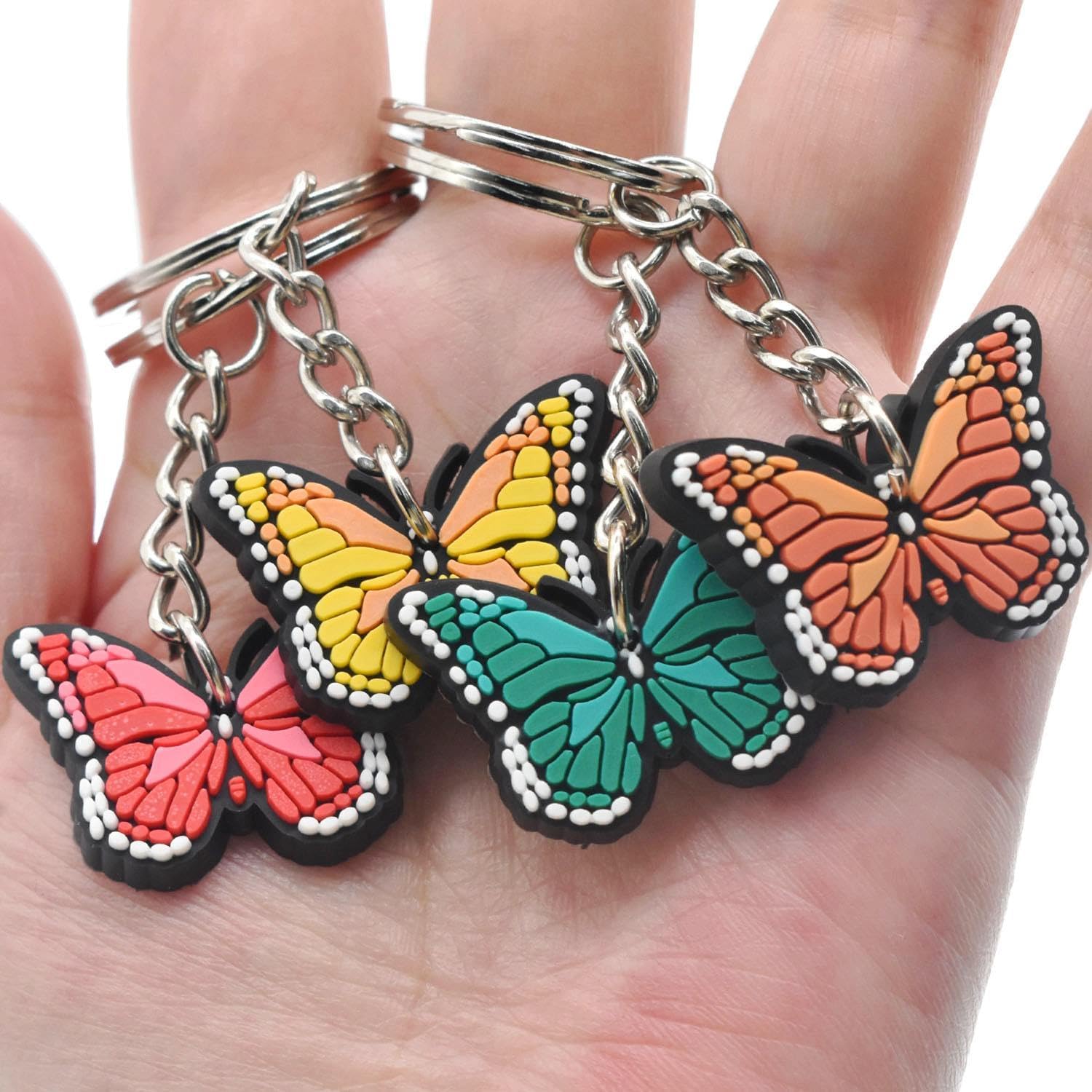 24 Pack Butterfly Keychains Cute Party Favor Gift