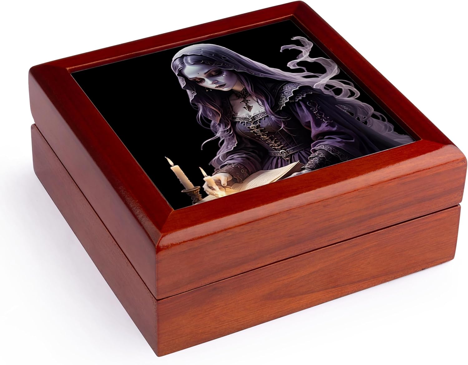 3dRose Gothic Ghost Jewelry Box 55x55 inch