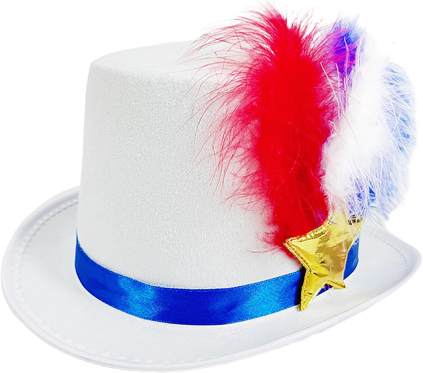 Independence Day Star Flag Feather Top Hat 984x748x512 Inches