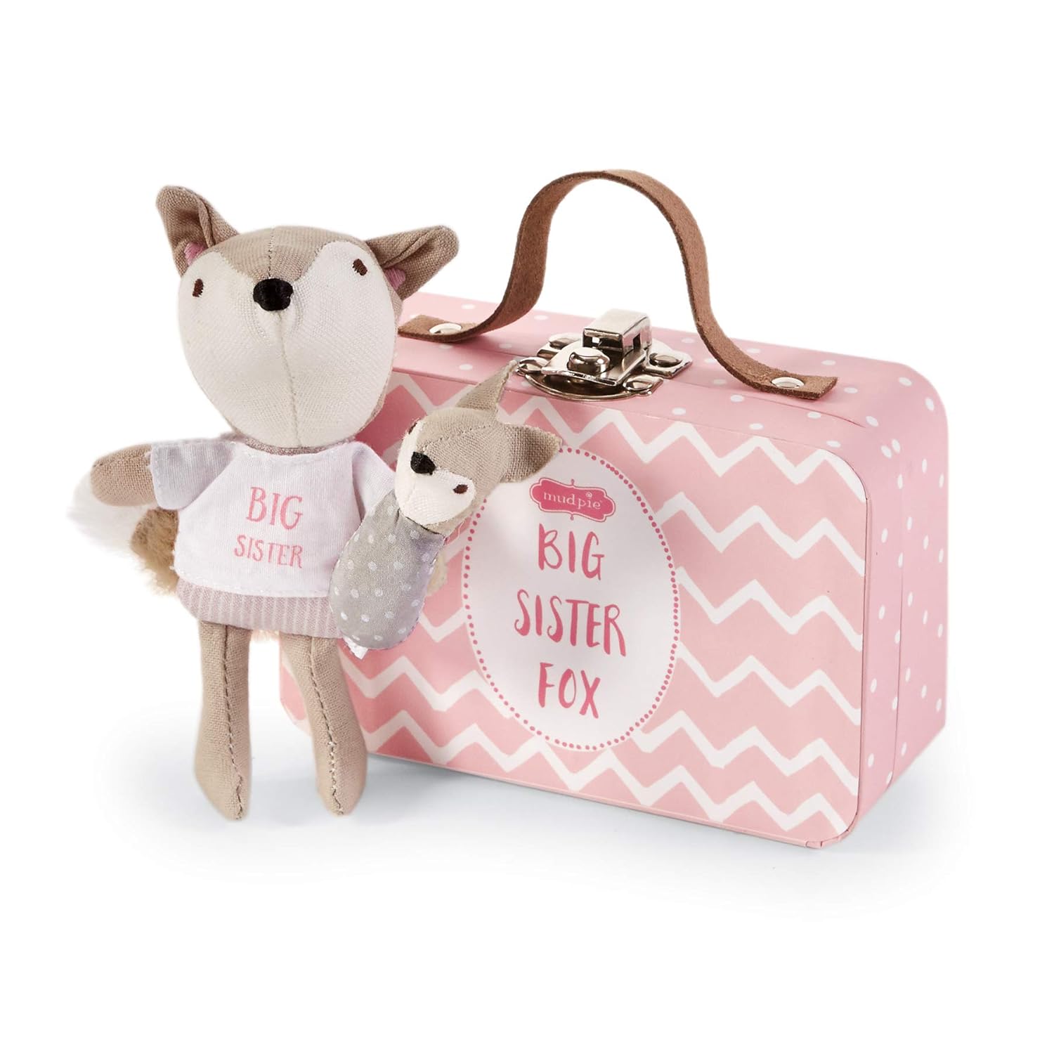 Mud Pie Mini Im A Big Sister Fox Set Pink 2 Piece