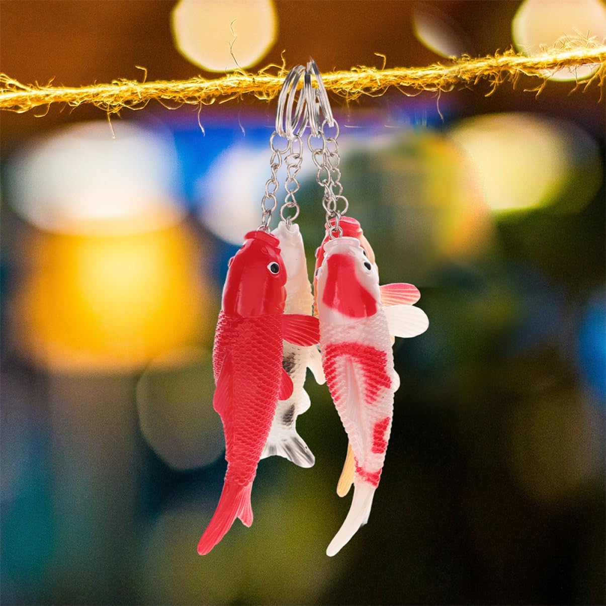 8pcs Adorable Animal Fish Keychain for Boys and Girls