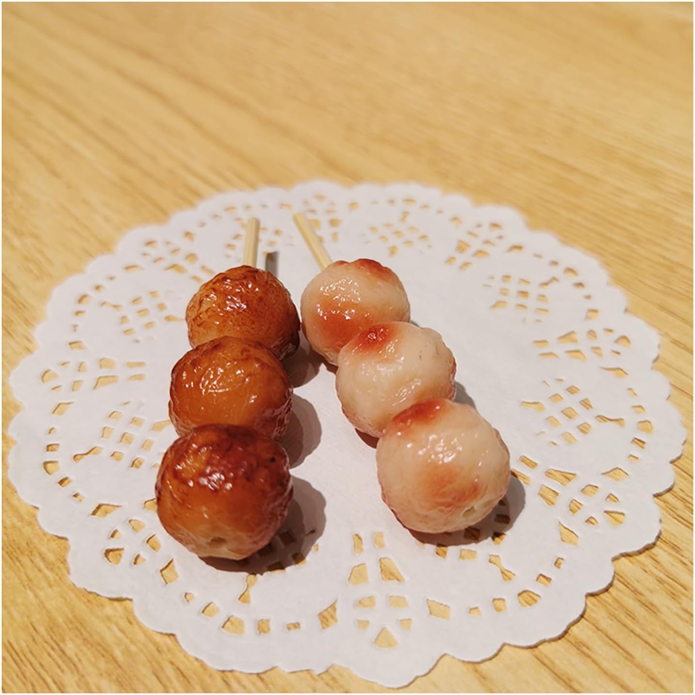 AVLUZ Fish Ball Skewers Keychain Funny Birthday Gift Key Ring