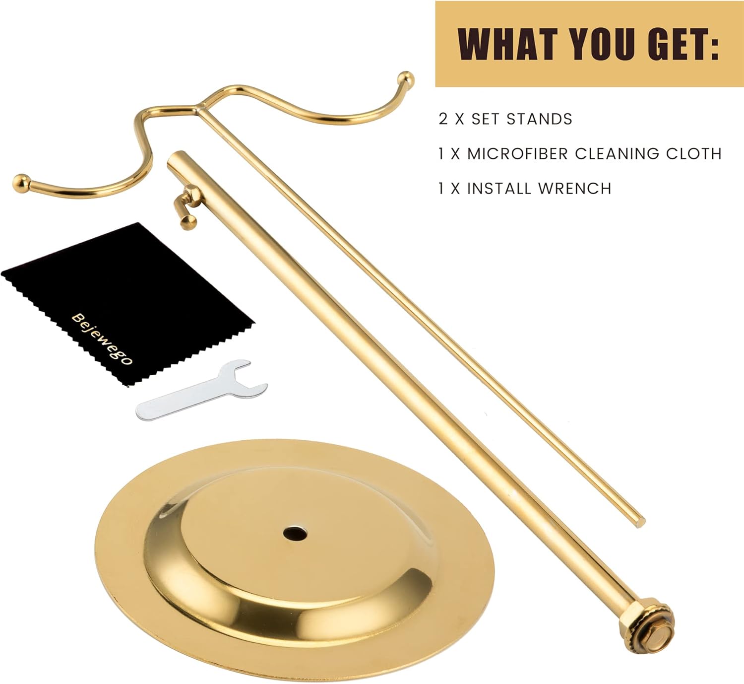 Double Hook Purse Stand Set of Two Gold