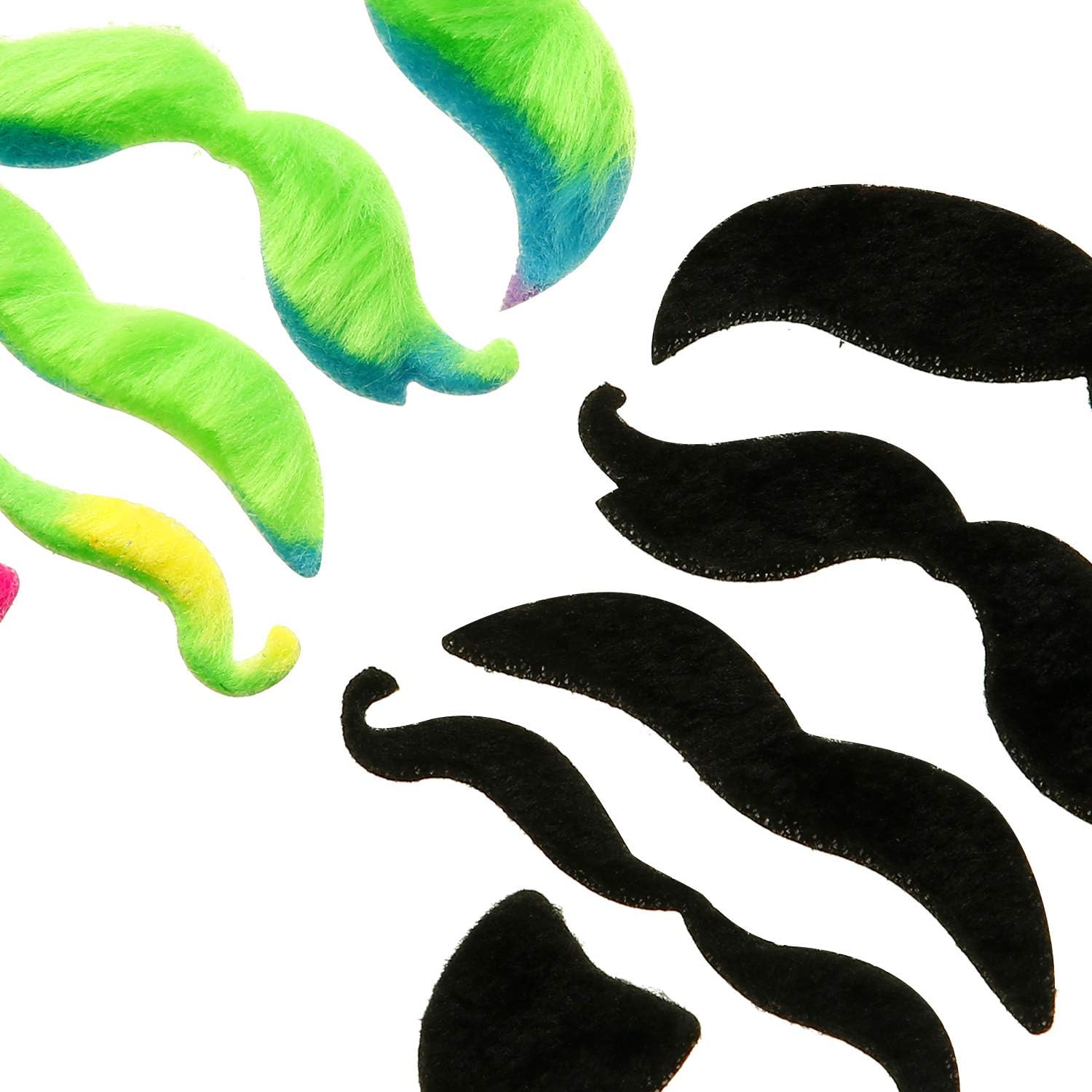 48 Piece Fake Mustache Set for Costume Parties