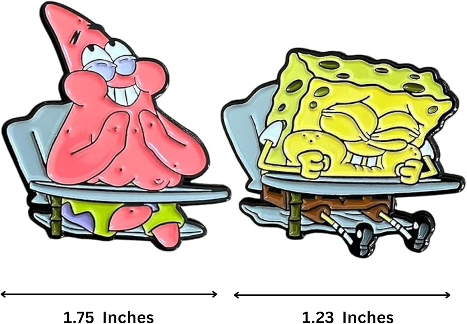 SpongeBob and Patrick Laughing Enamel Pin Set