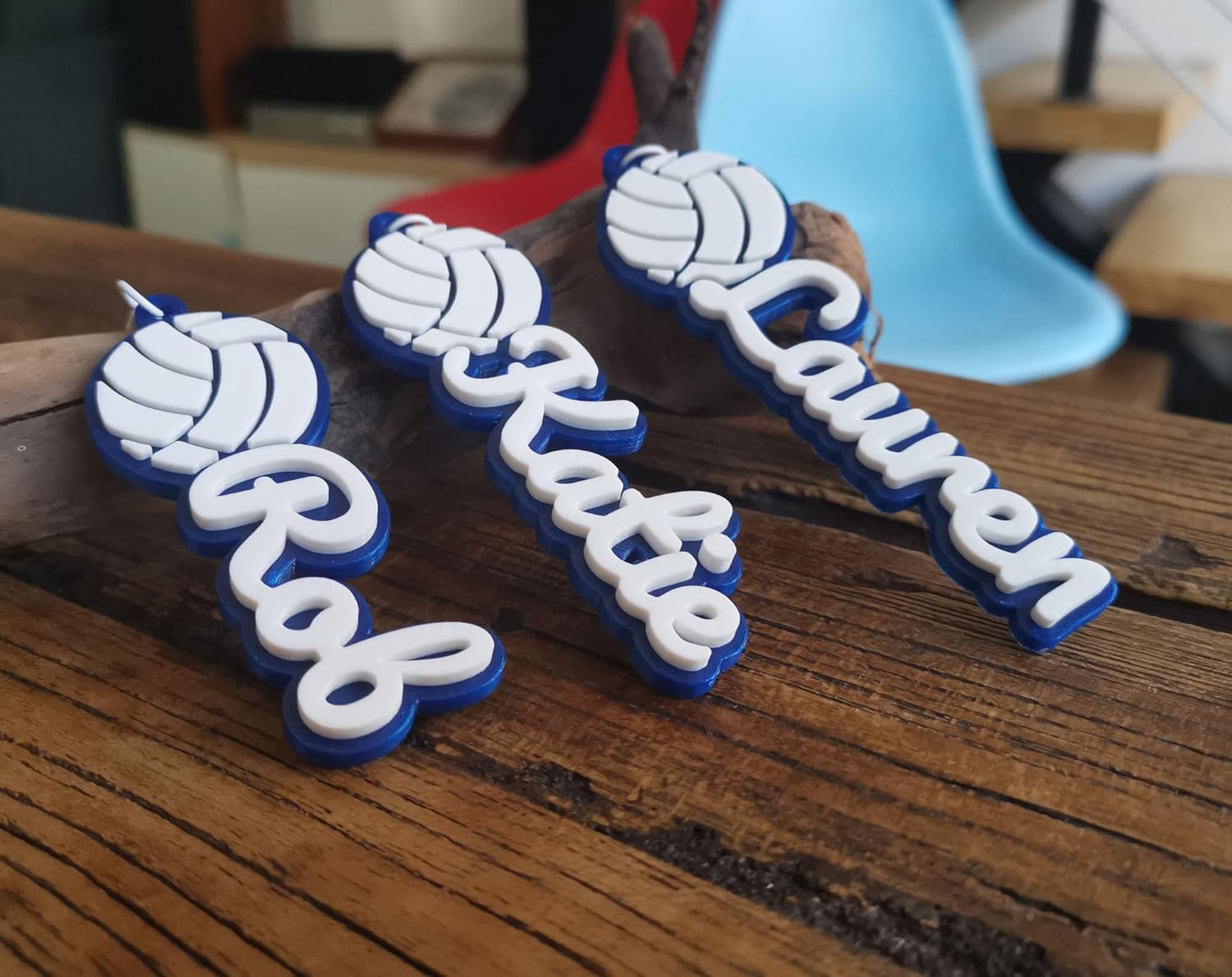 Personalized Volleyball Keychain Backpack Charms