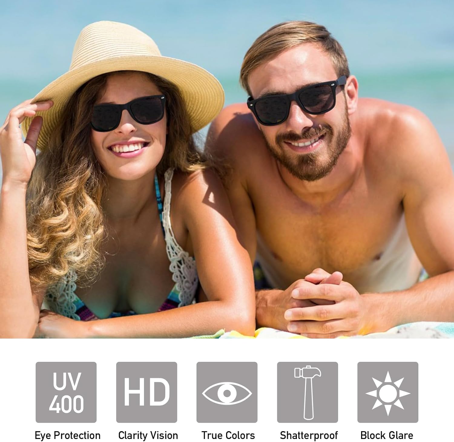 Dwenarry Retro Black Sunglasses Pack of 12 for Men Women