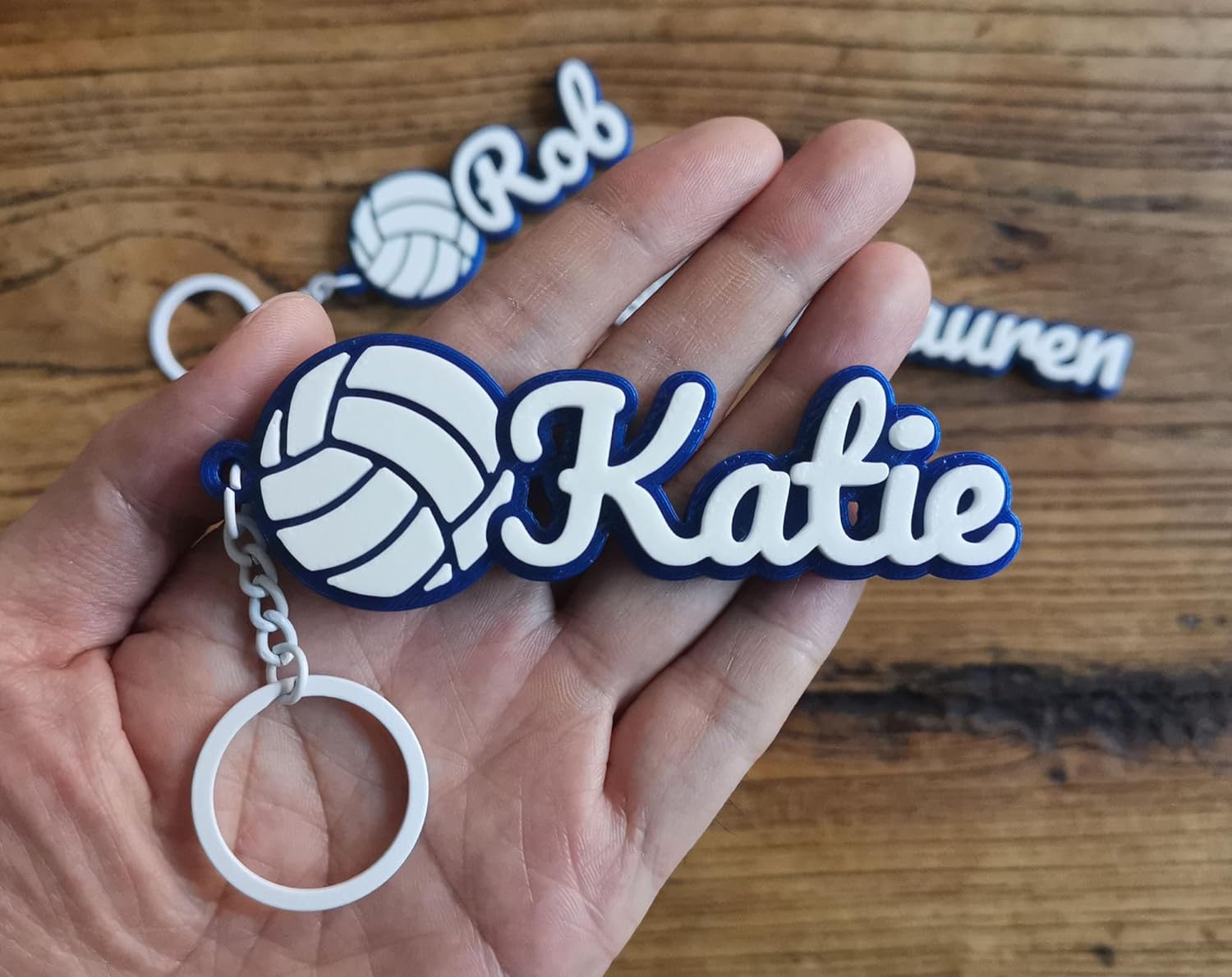 Personalized Volleyball Keychain Backpack Charms