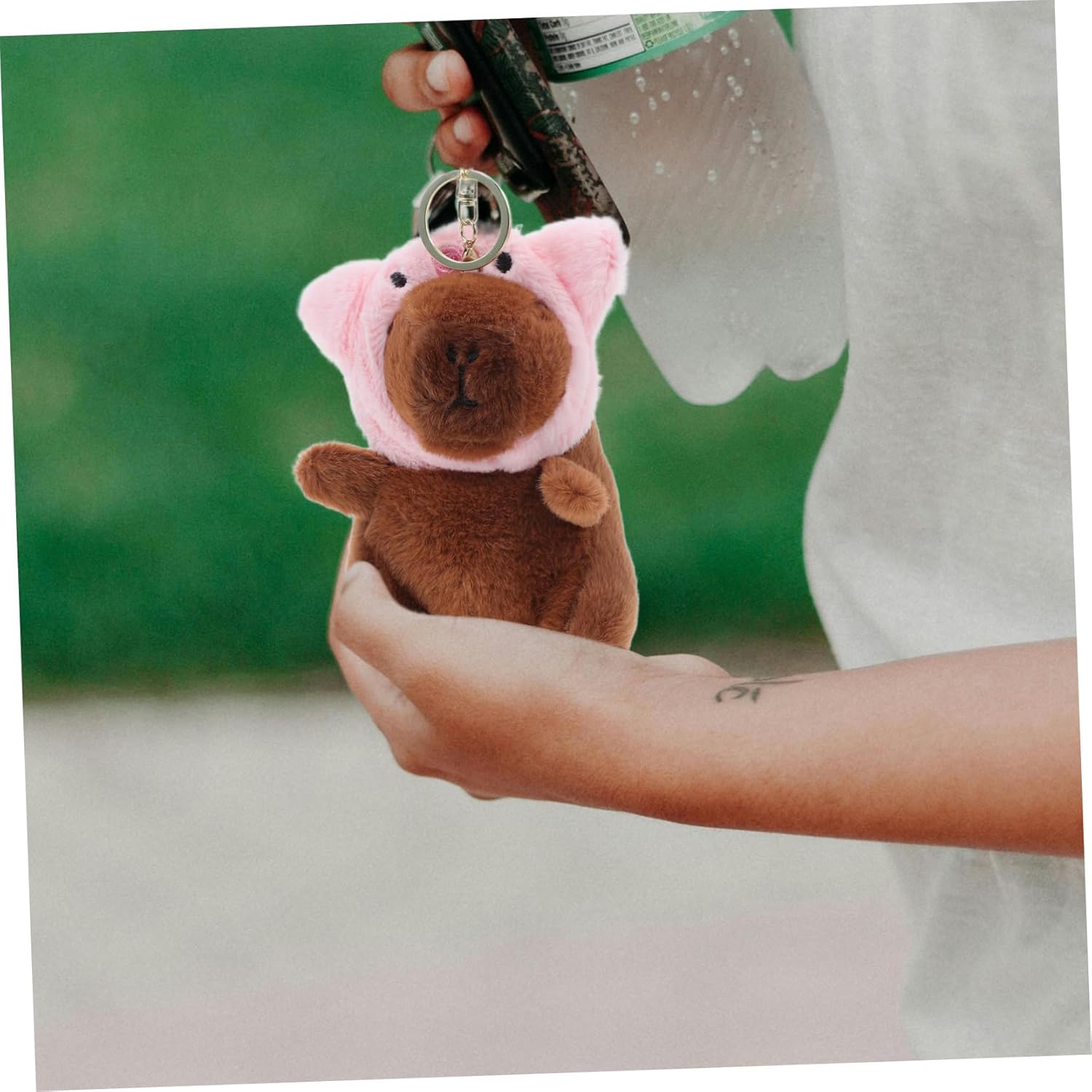 Cute Capybara Keychain Plush Animal Keyring for Women and Kids