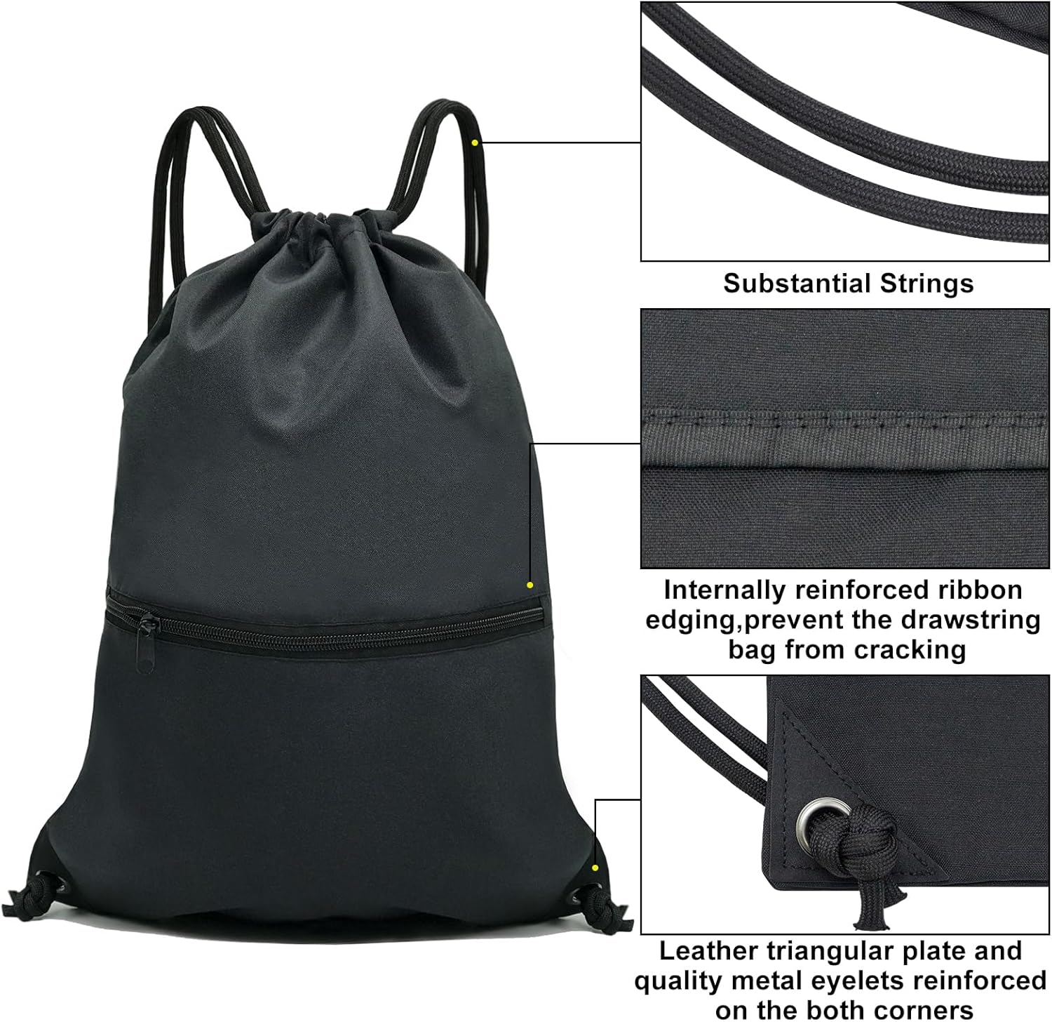 HOLYLUCK Drawstring Backpack Bag for Gym and Sports