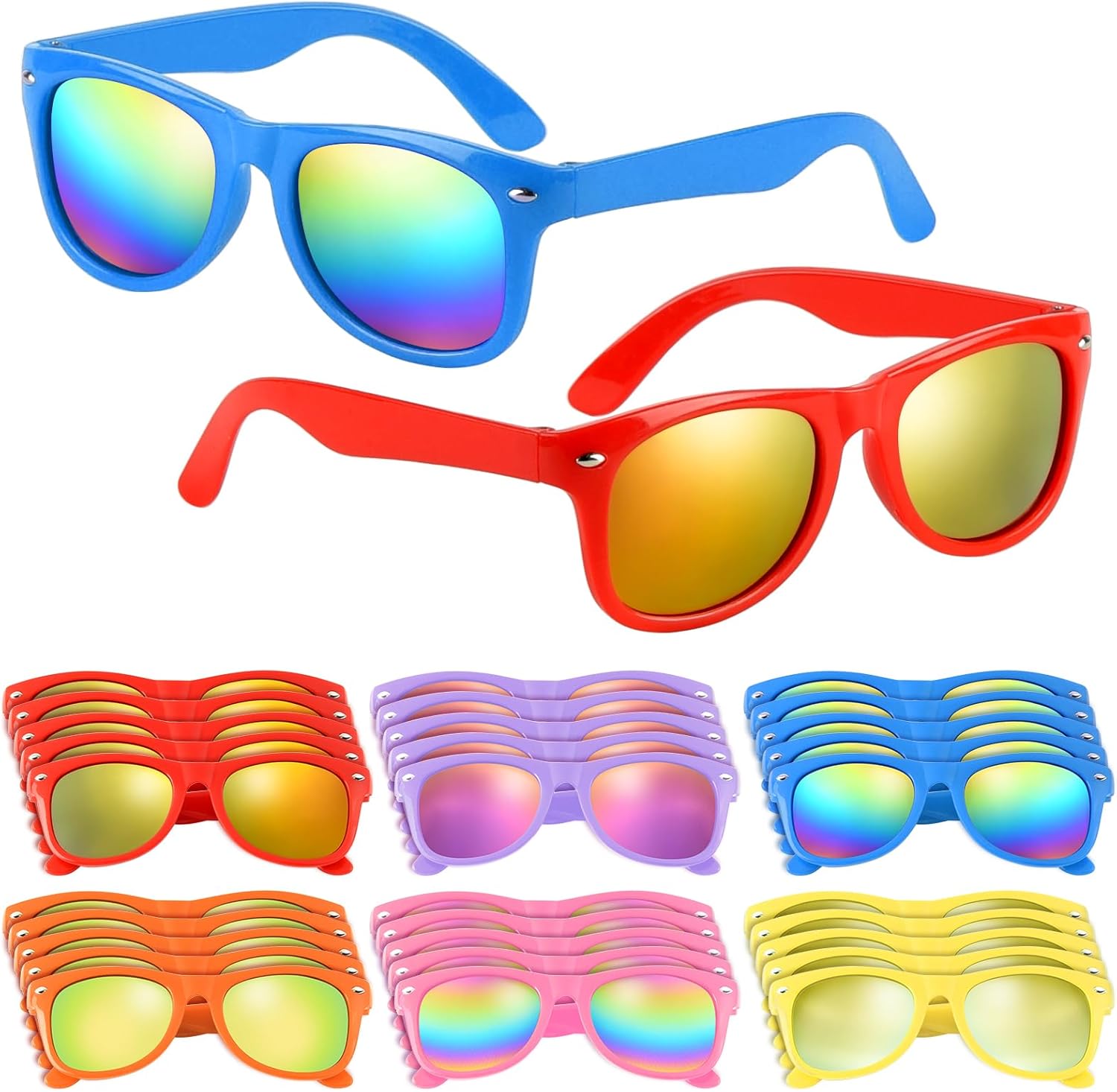MEEZY 30 Pack Neon Kids Sunglasses Party Favors